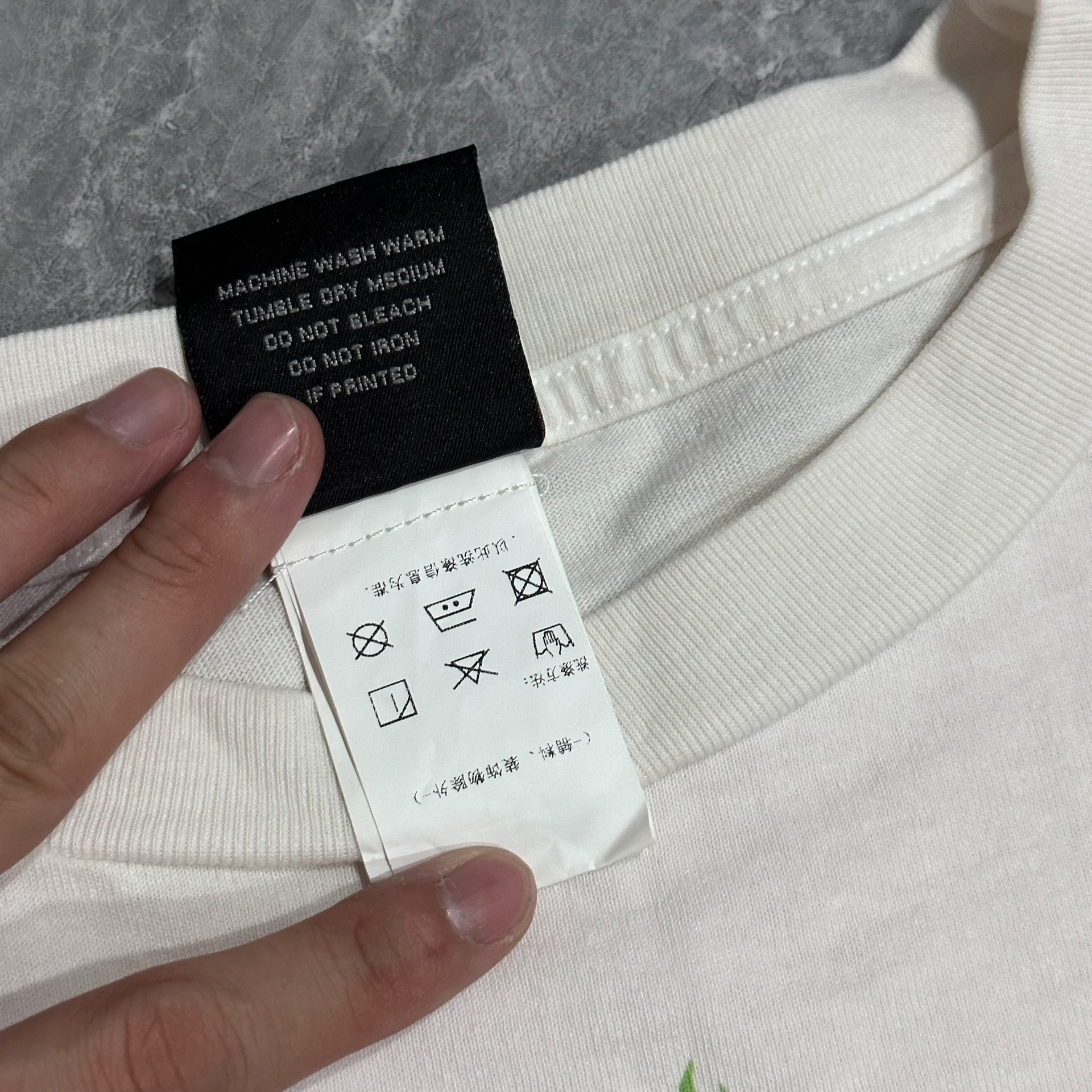 Saint Michael Rainbow Apple Logo Tee — label