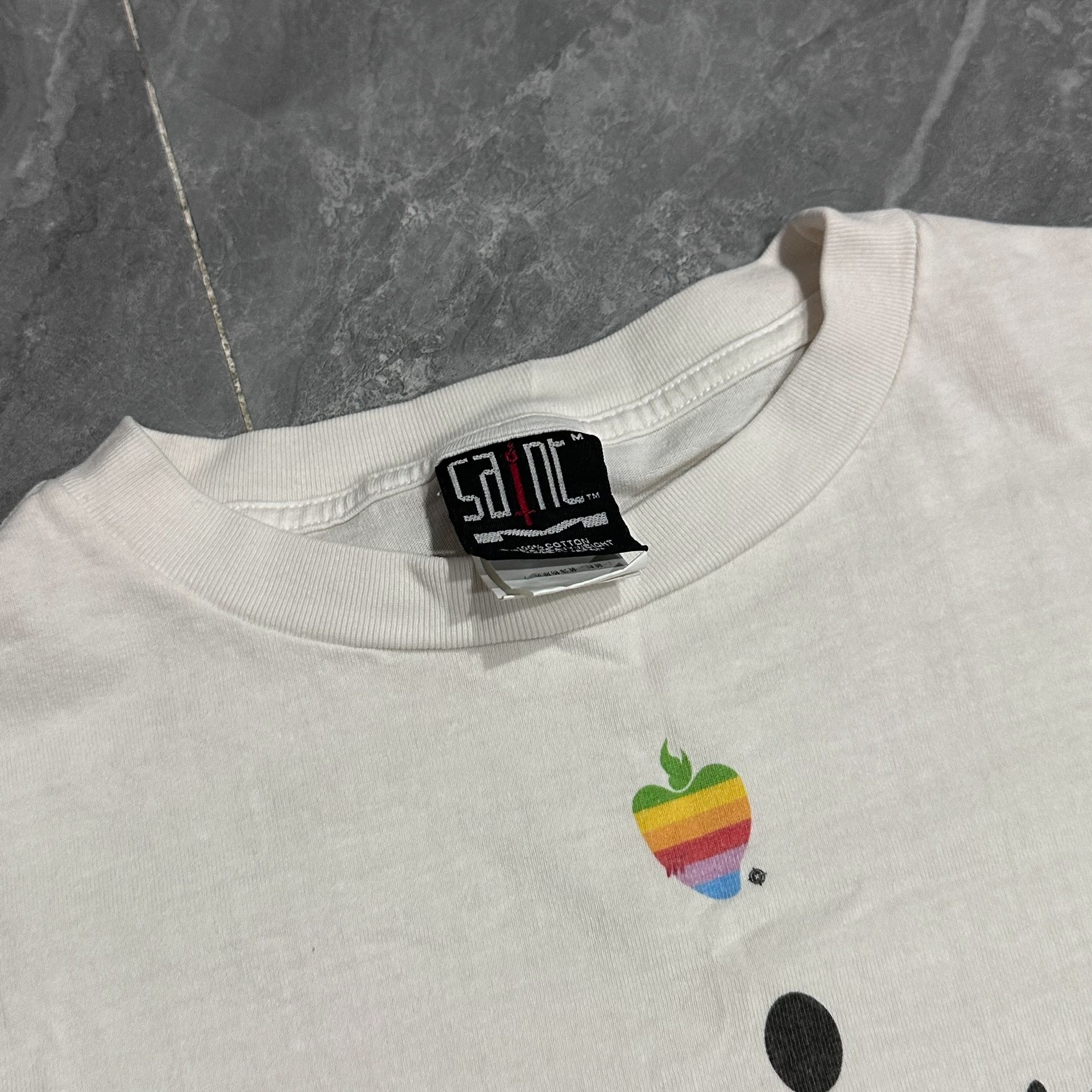 Saint Michael Rainbow Apple Logo Tee — detail