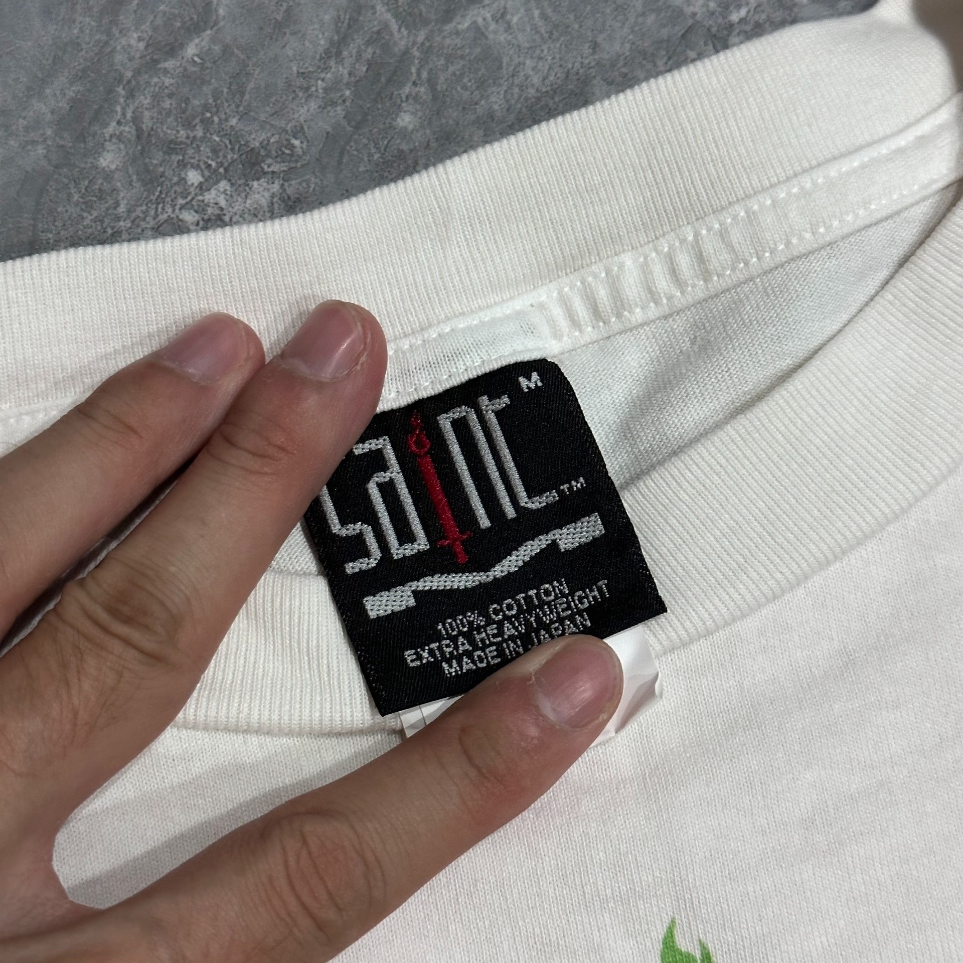Saint Michael Rainbow Apple Logo Tee — back