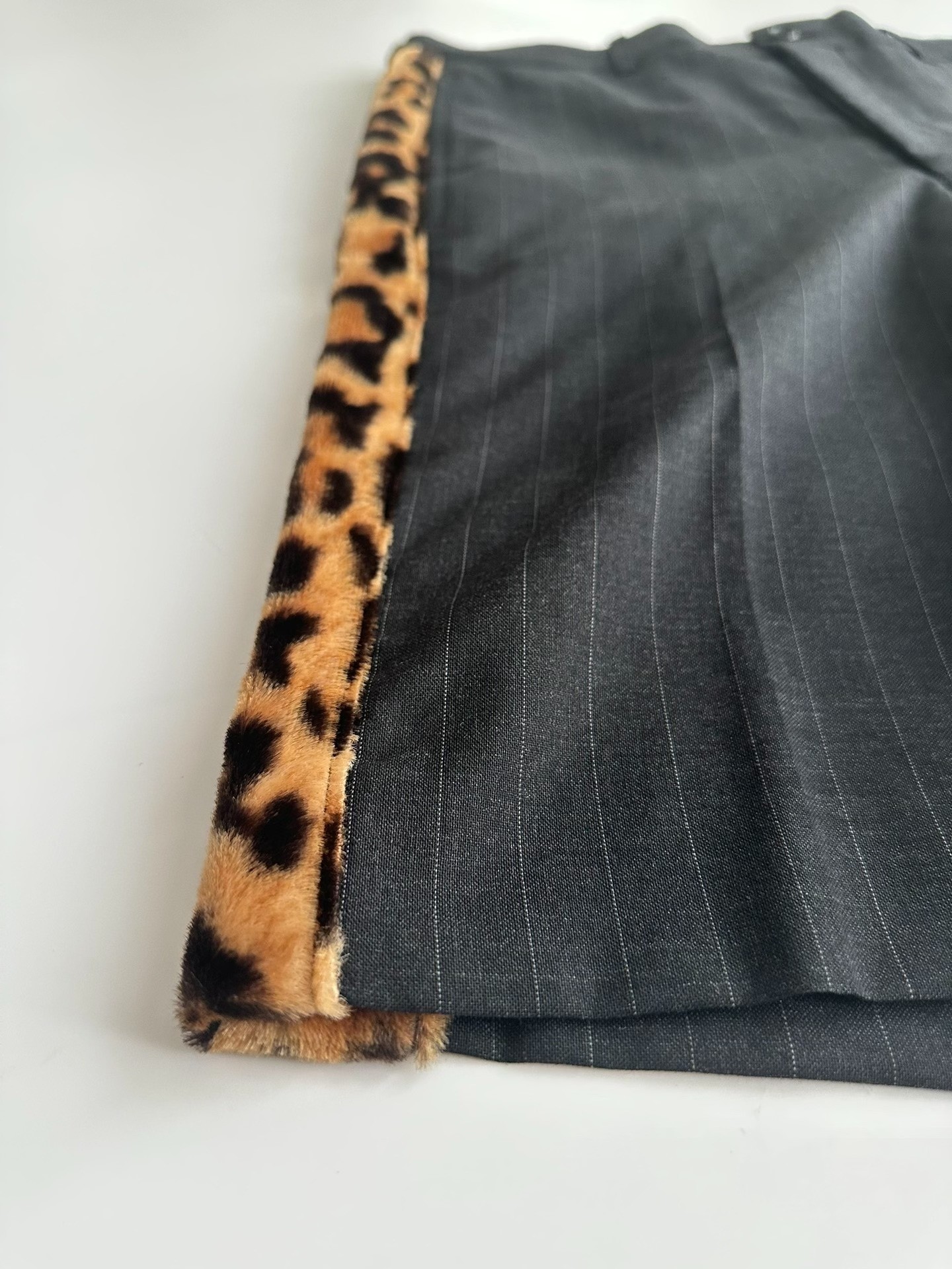 Comme des Garcons Homme Plus Leopard Wool Shorts — front