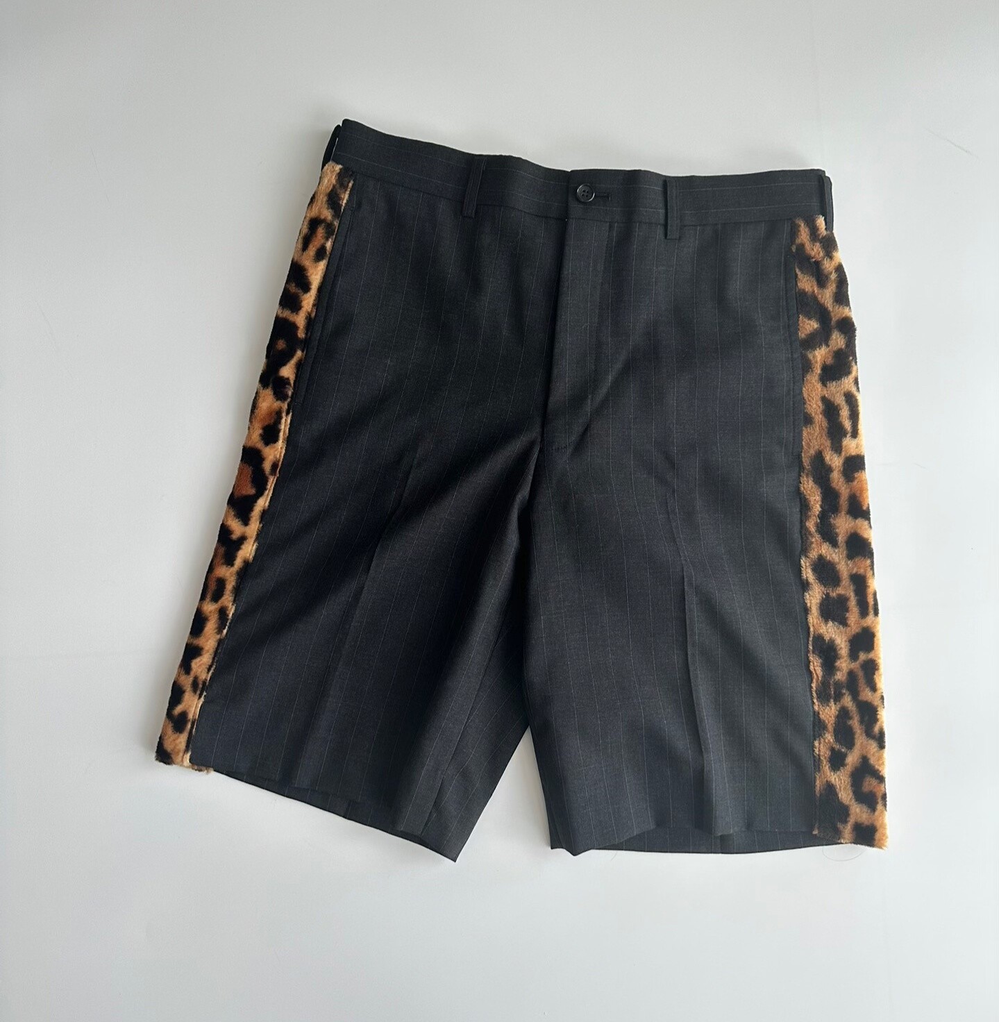 Comme des Garcons Homme Plus Leopard Wool Shorts