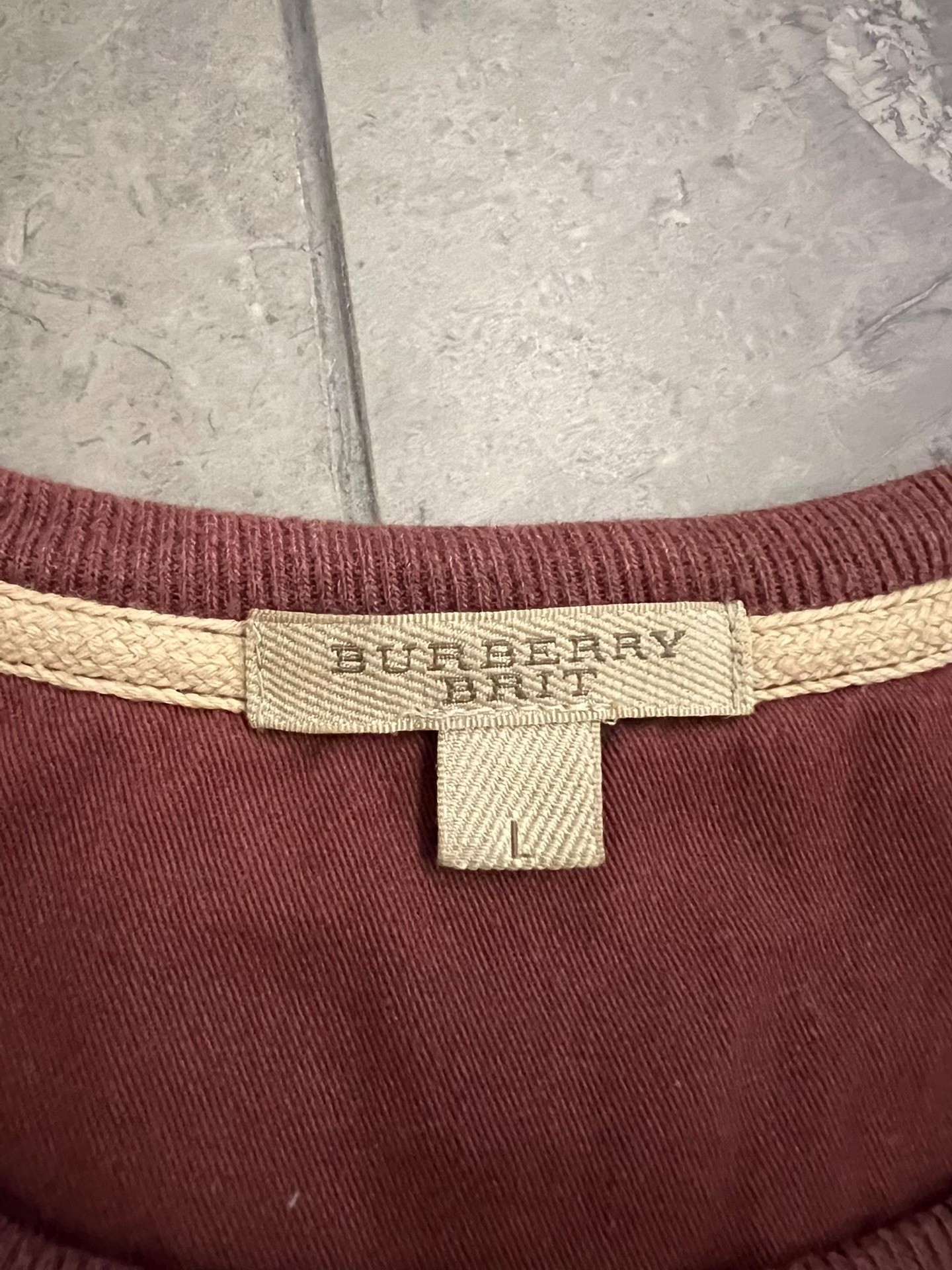 Burberry Brit Maroon Men's Sweatshirt — detail