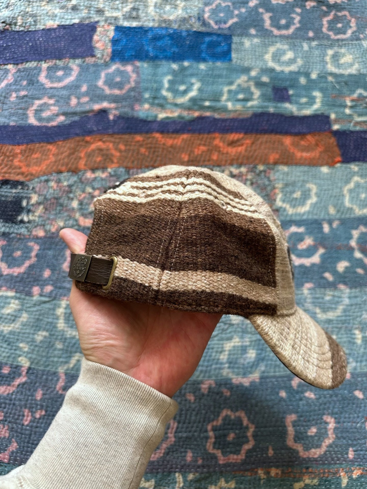 Polo Ralph Lauren Beige Brown Baseball Cap — front