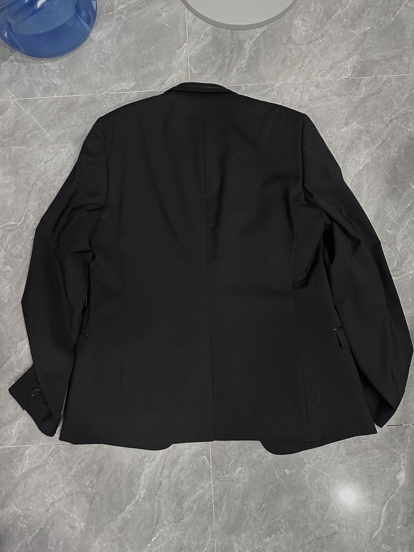 Versace Leather Lapel Tailored Blazer — front