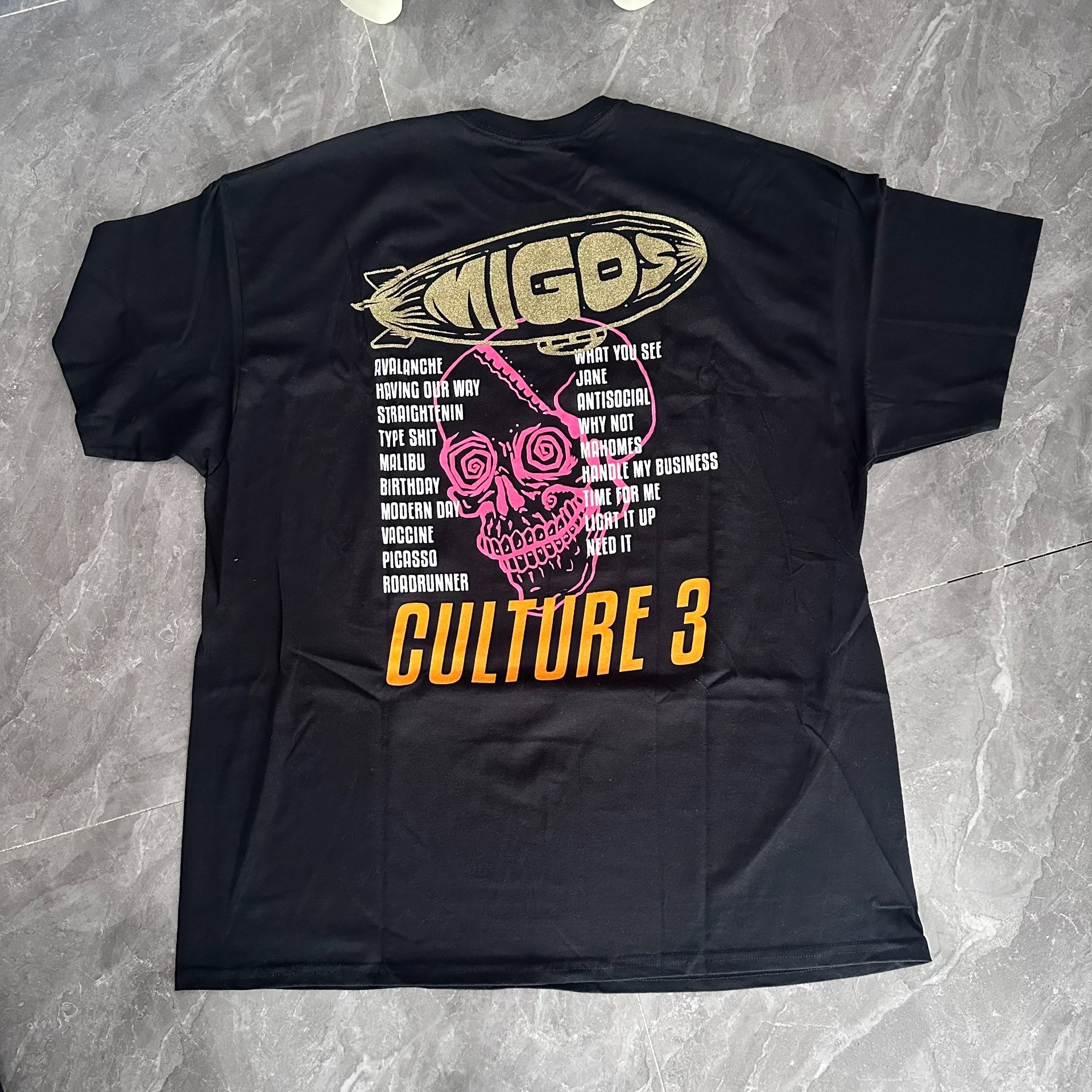 Migos Gallery Dept Gold Skull Tee