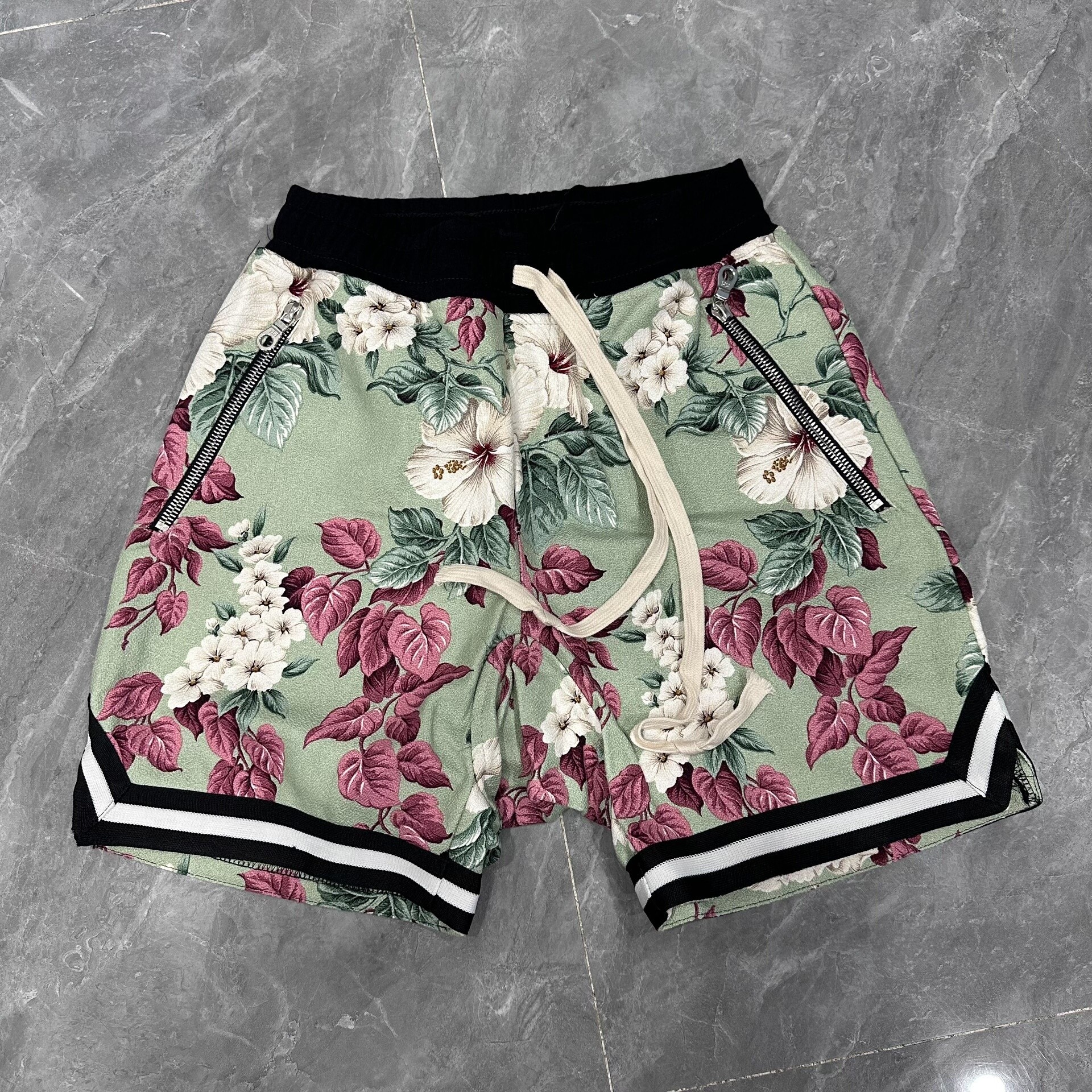 Jungle Tropical Floral Basketball Shorts