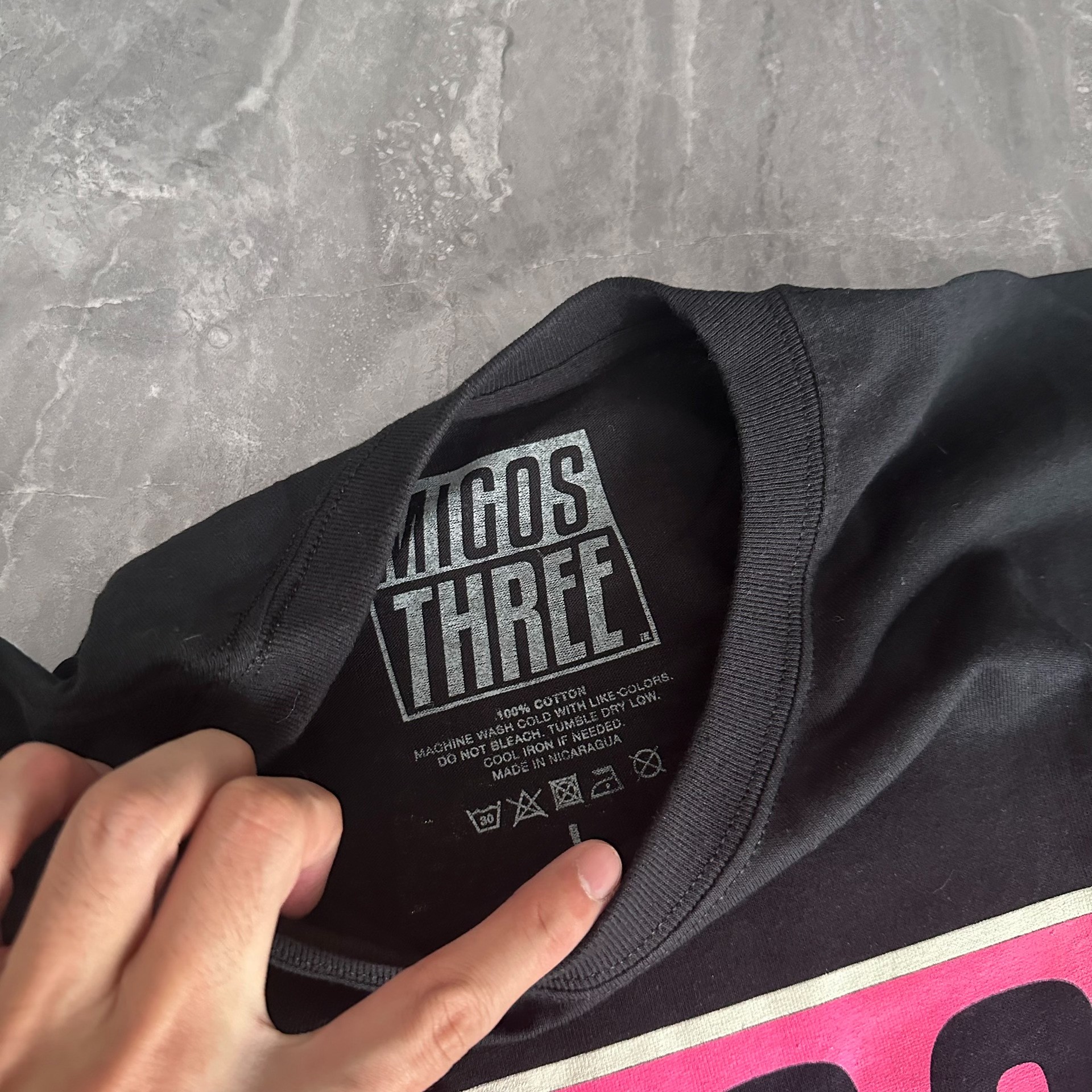 Migos Pink Skull Gold Logo Tee — back