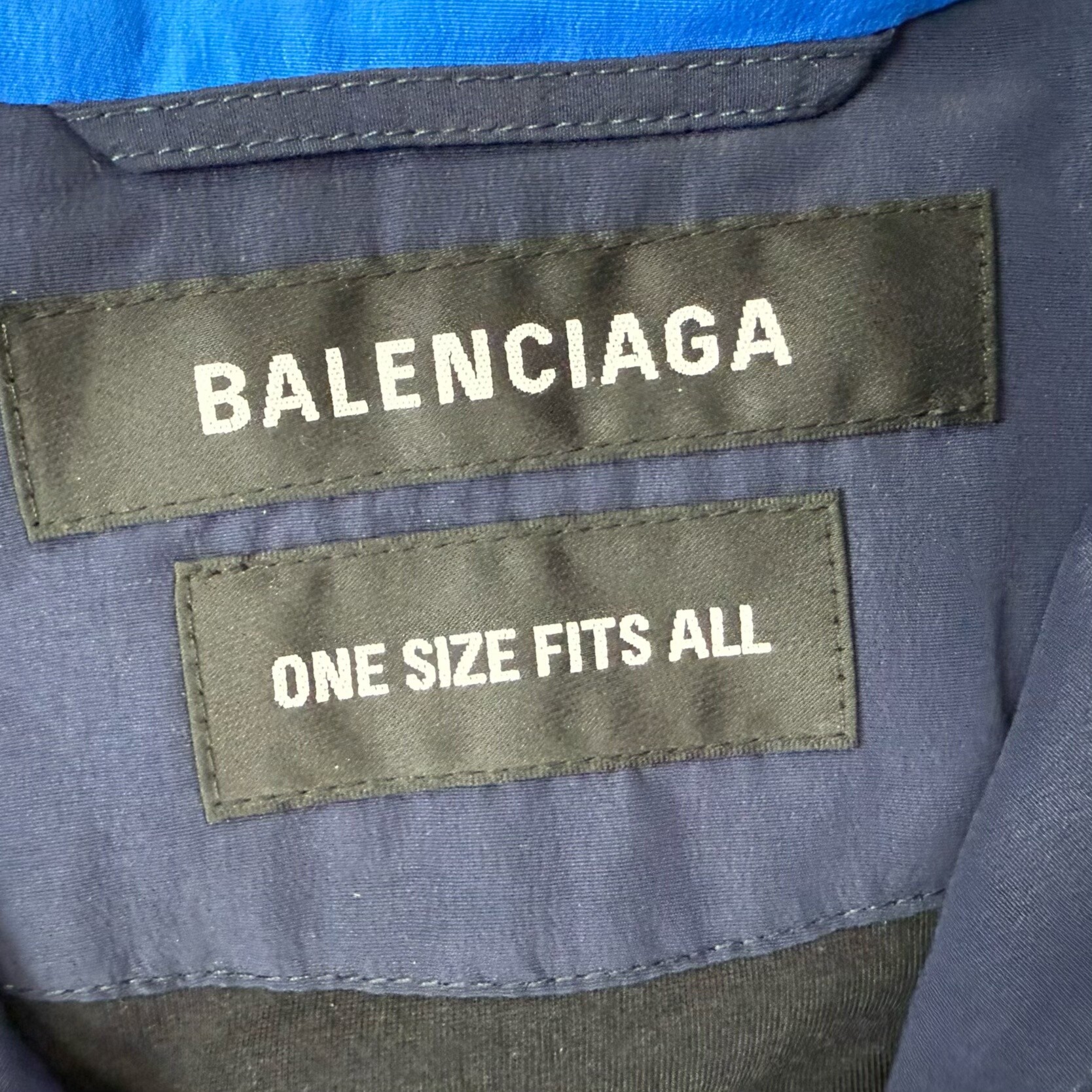 Balenciaga Sportyb Blue White Windbreaker — detail