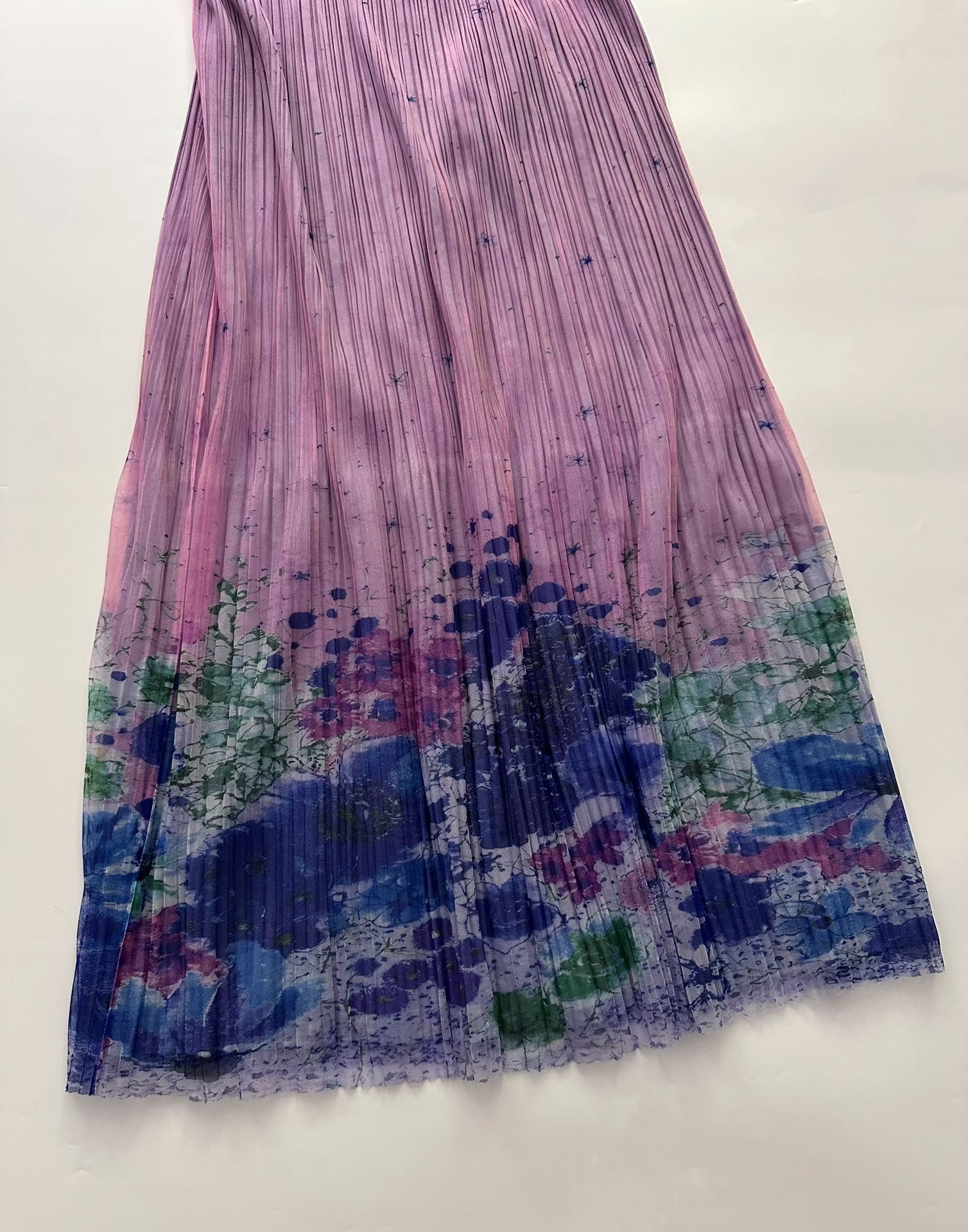Issey Miyake Pleats Please Purple Pleated Skirt — front