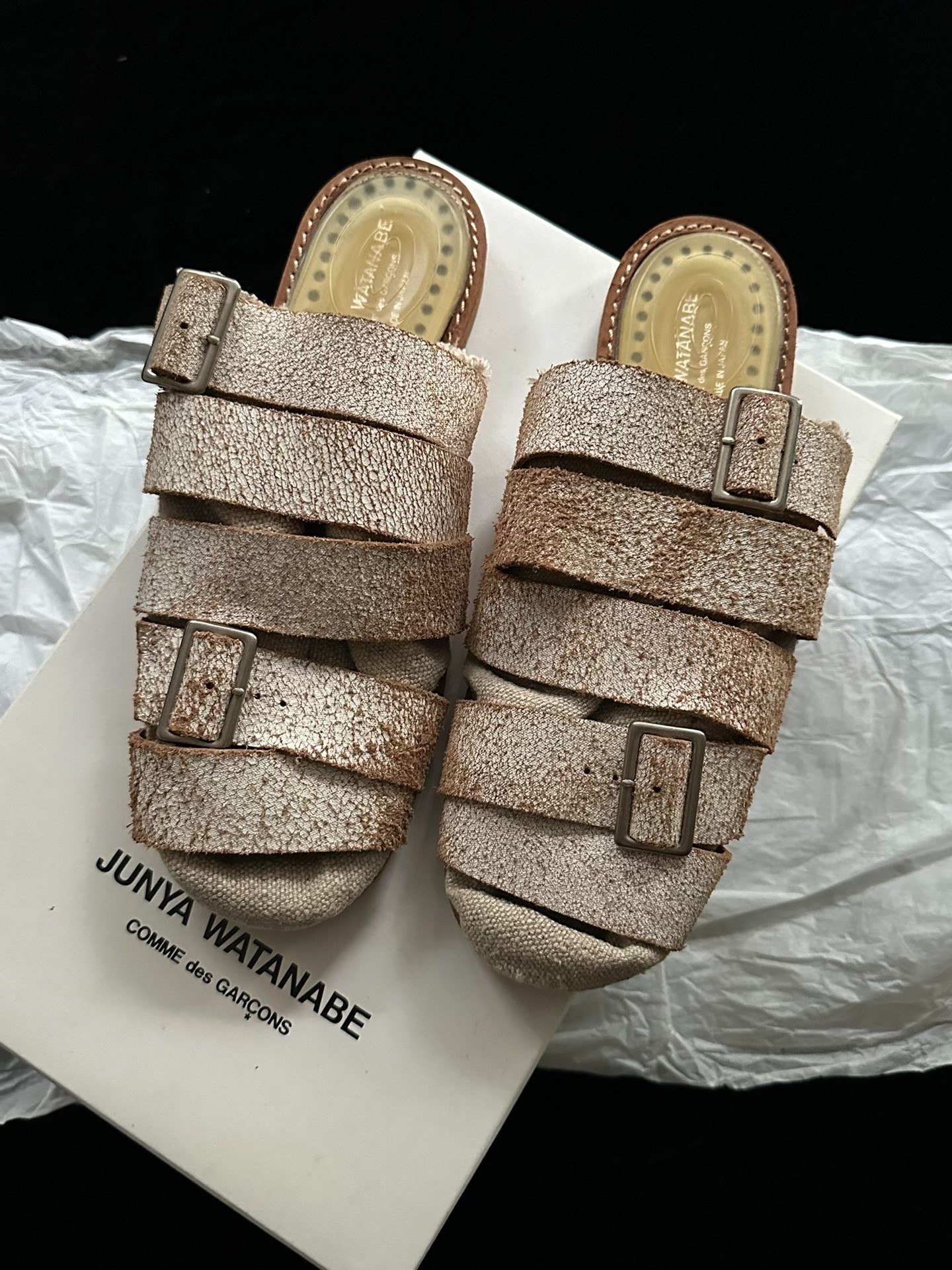 Junya Watanabe Distressed Slide Shoes