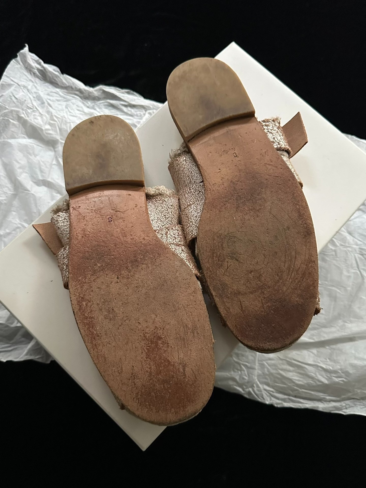 Junya Watanabe Distressed Slide Shoes — detail