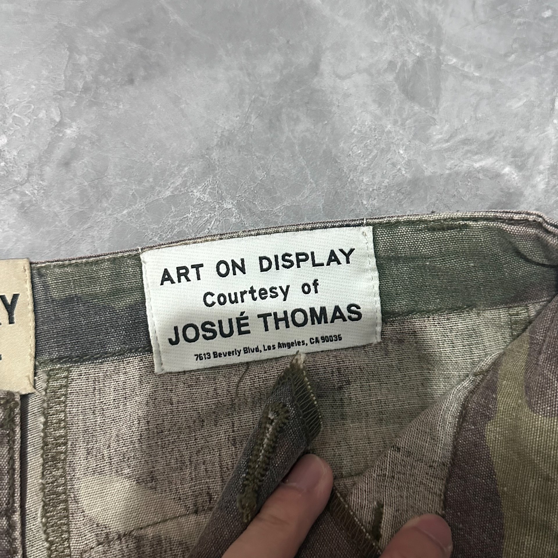 Gallery Dept Camo Flared Cargo Pants — label