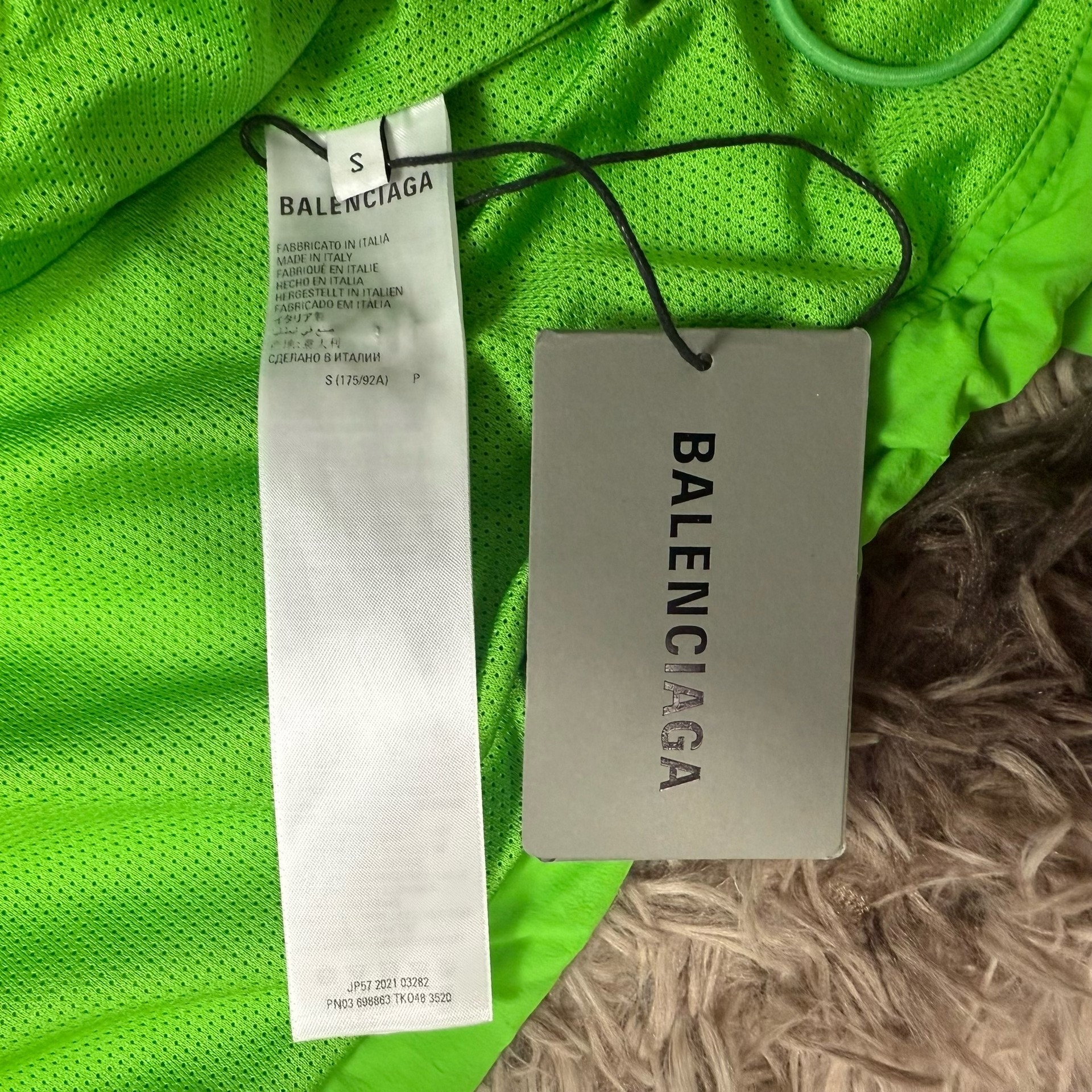 Balenciaga SS22 3B Sports Green Jacket — back