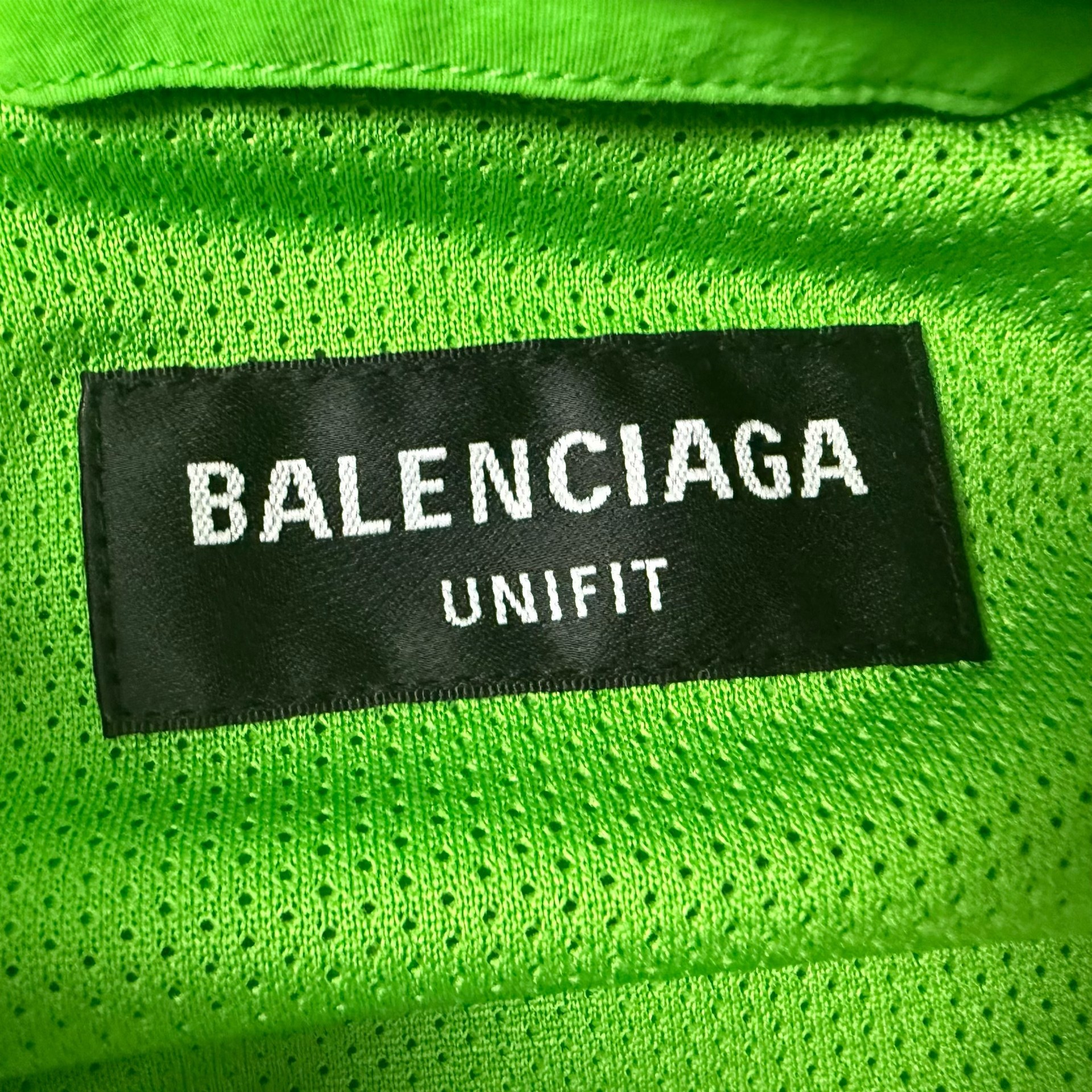 Balenciaga SS22 3B Sports Green Jacket — detail