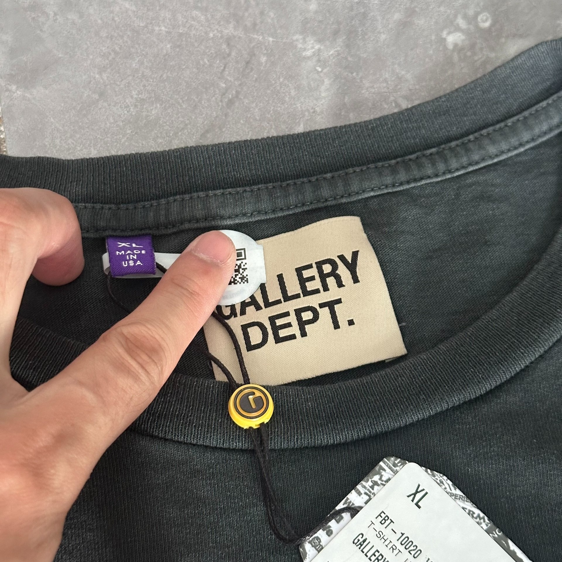 Gallery Dept Dark Gray Oversized T-Shirt — back