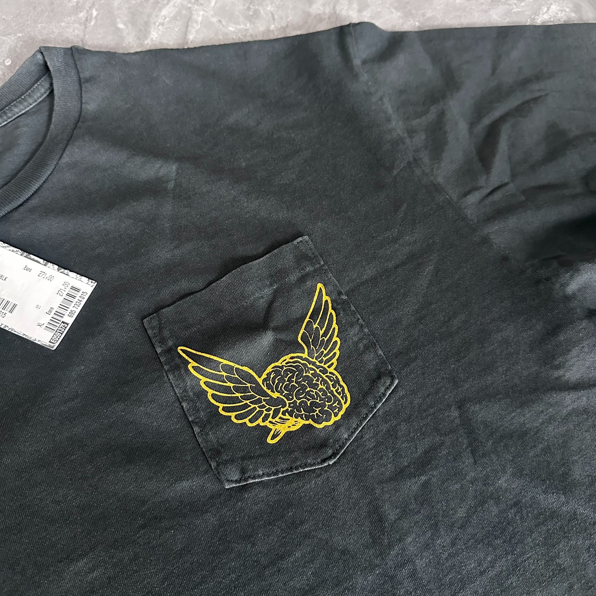 Gallery Dept Dark Gray Oversized T-Shirt — front