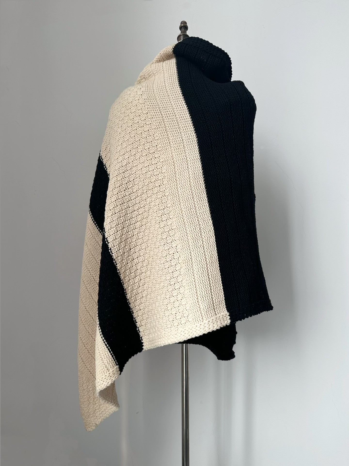 Yohji Yamamoto 2002 Runway Knit Shawl Top — back