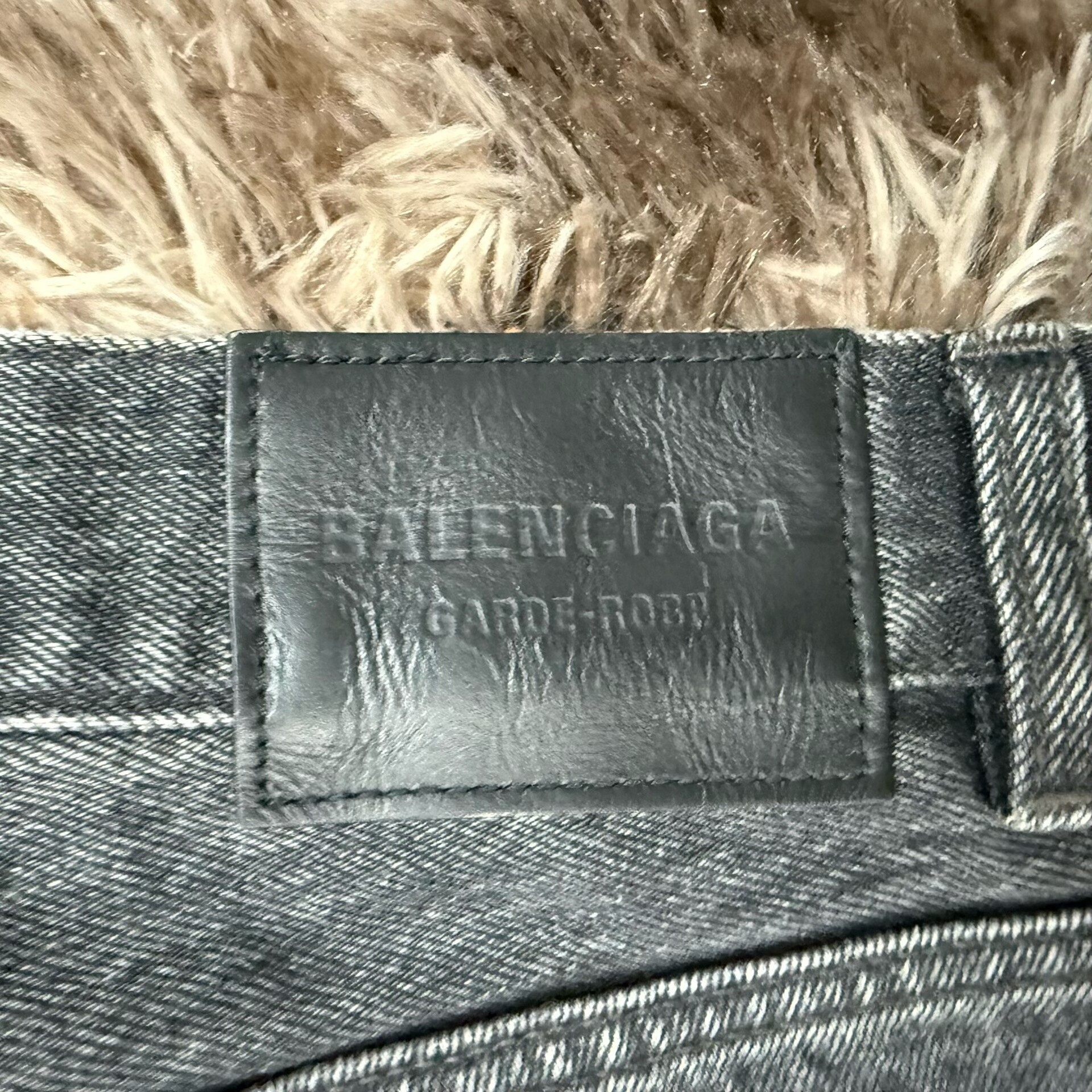 Balenciaga SS24 Mid-rise Flared Jeans — label