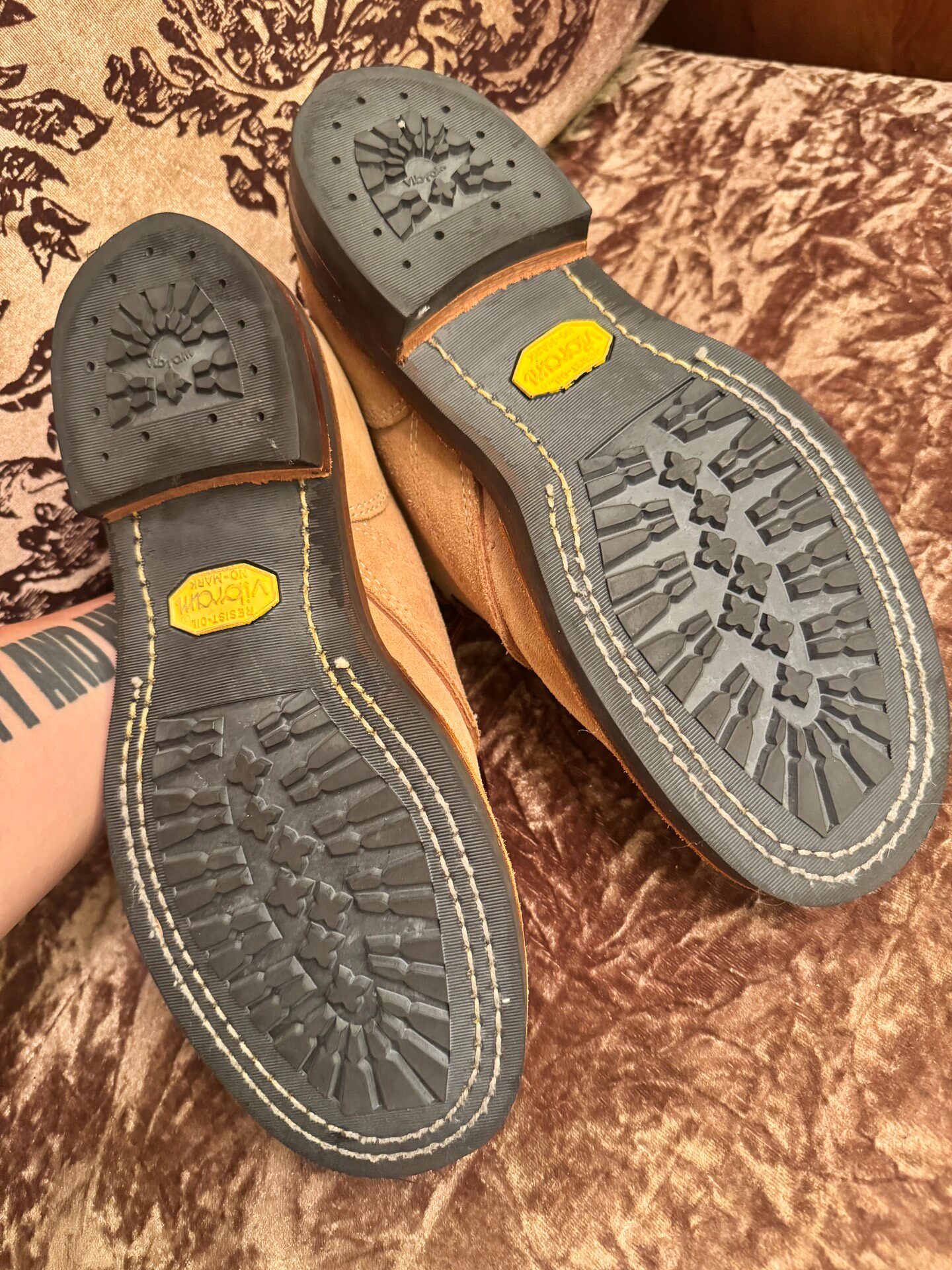 Wesco JH Classics Low-Top Suede Boots — label