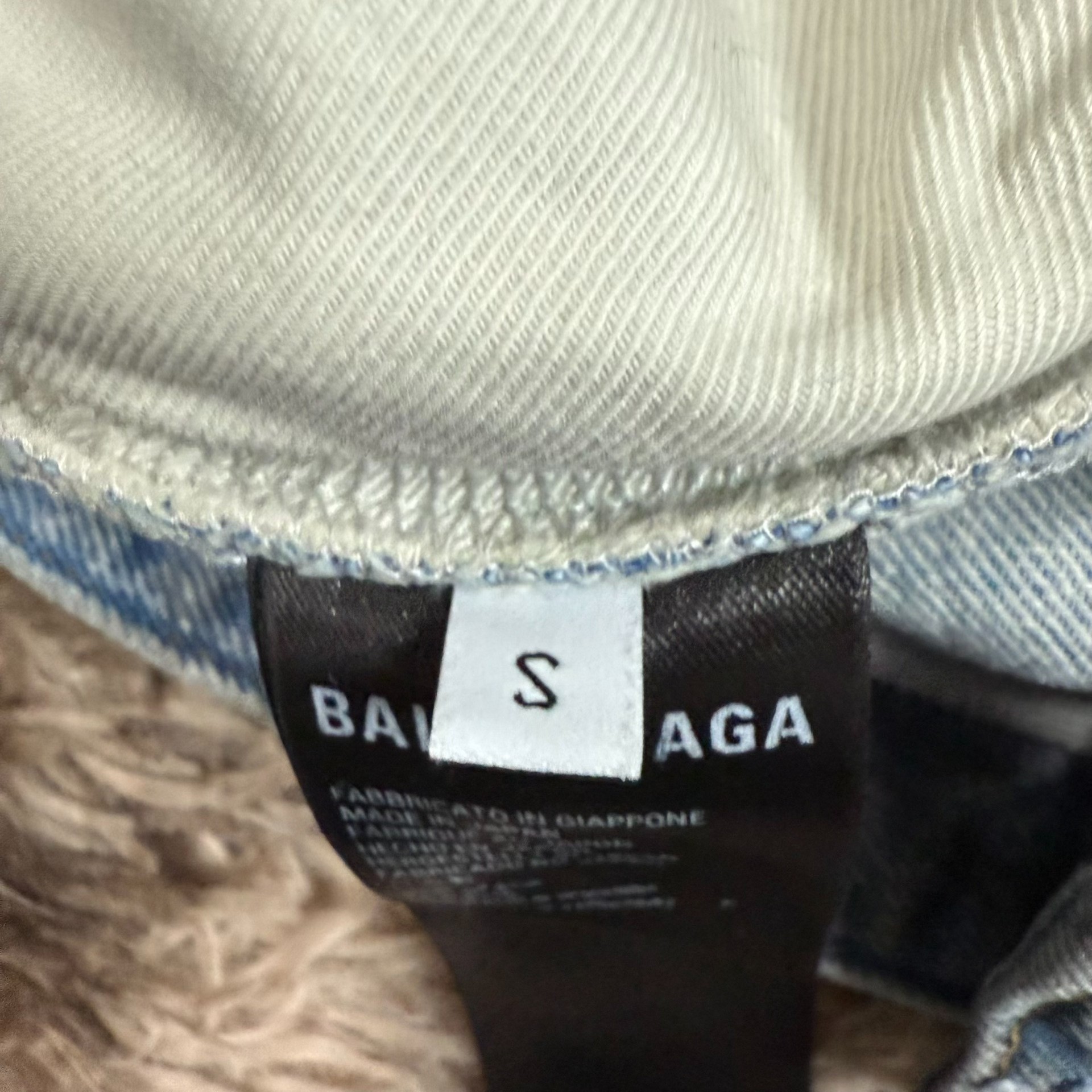 Balenciaga 23ss Destroyed Wide-Leg Jeans — back