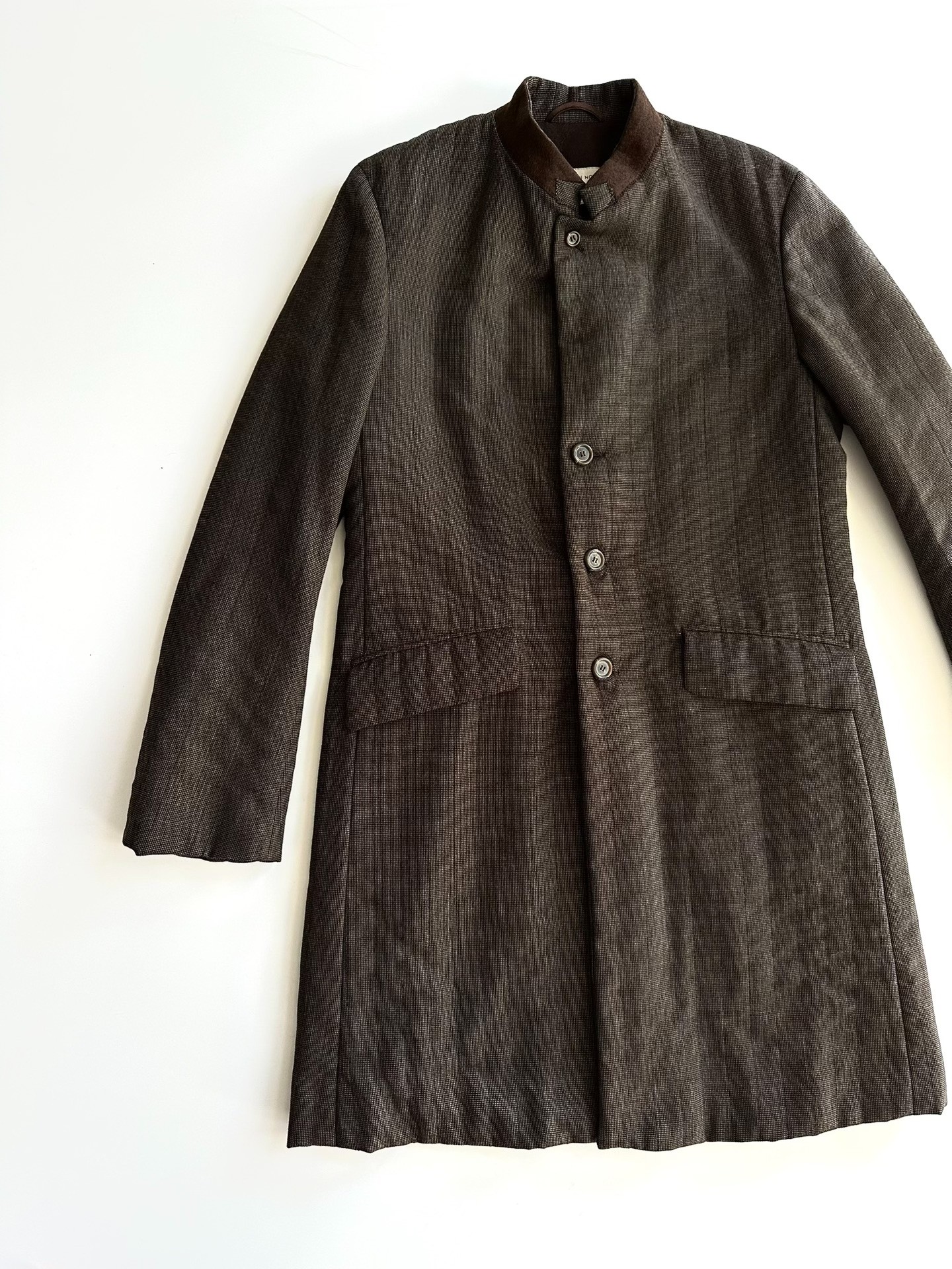 Dries Van Noten Dark Brown Coat — back