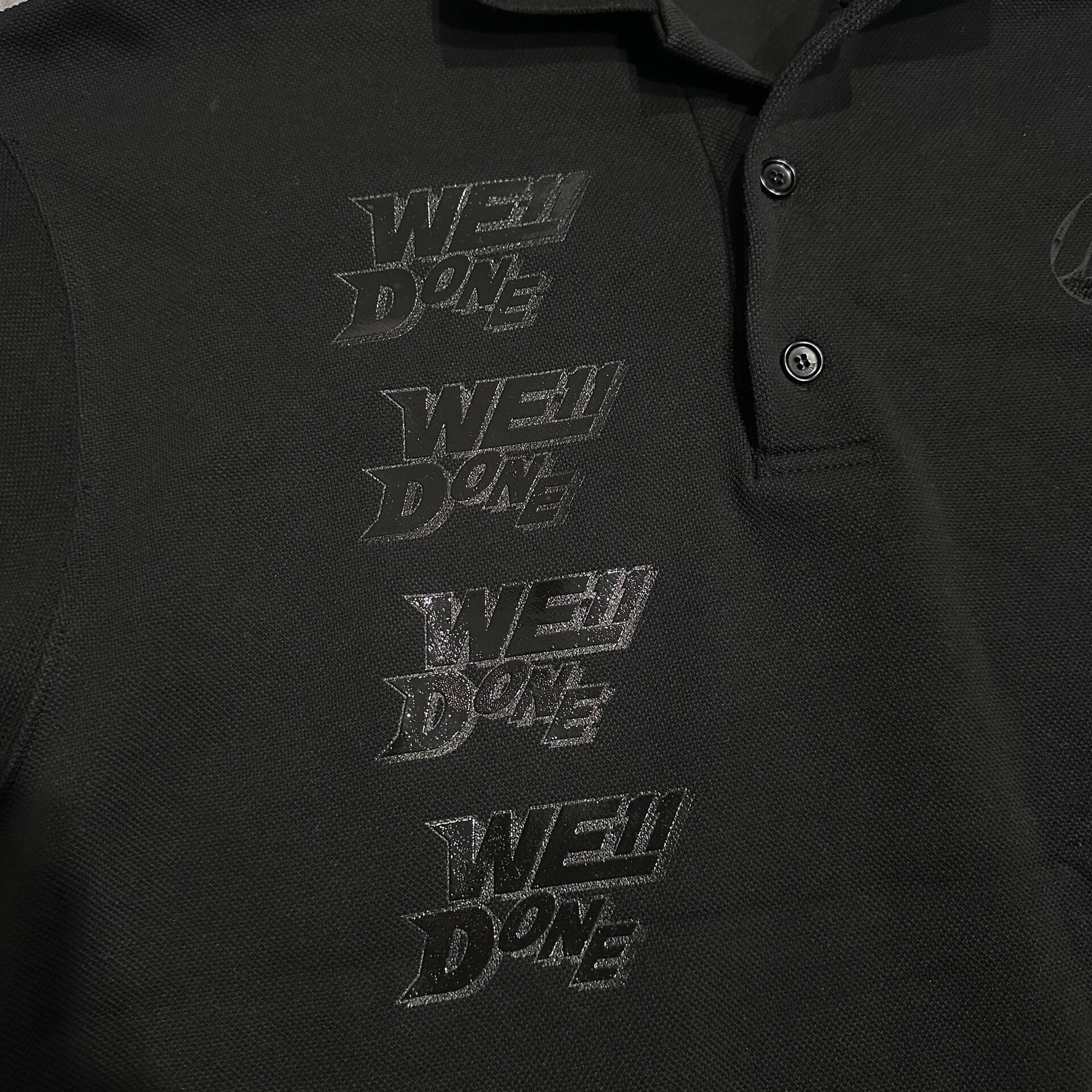 WE11DONE SS22 Unisex Logo Polo Shirt — back