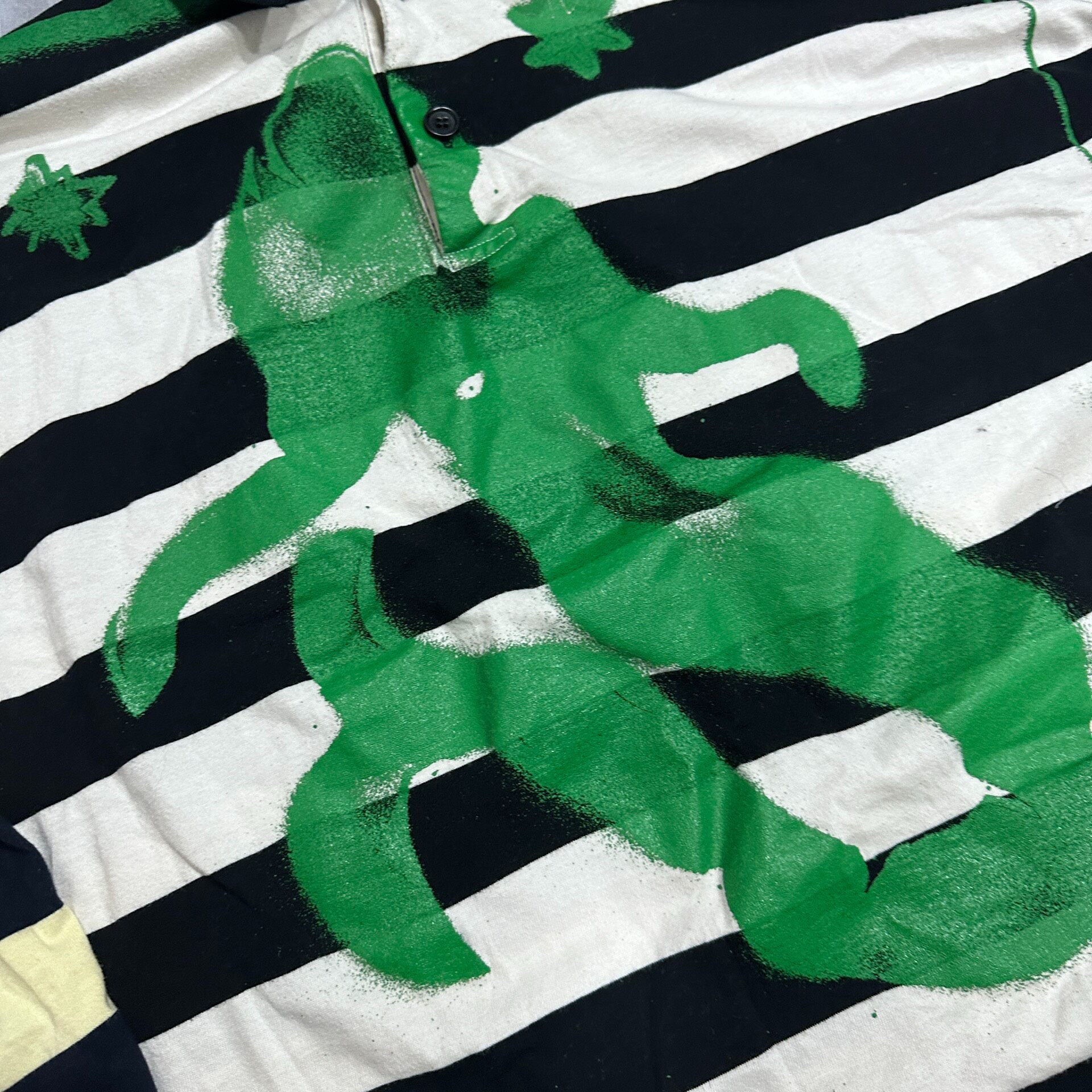 MSGM Striped Long-Sleeve Polo — front