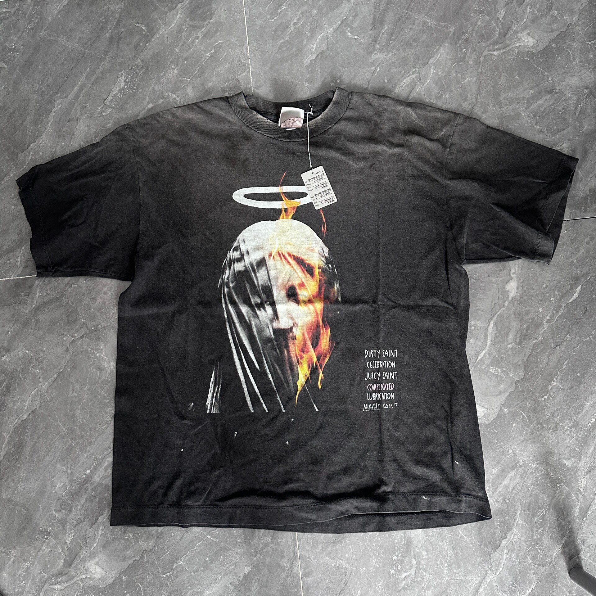 Saint Mxxxxxx SS25 Flame Print T-Shirt