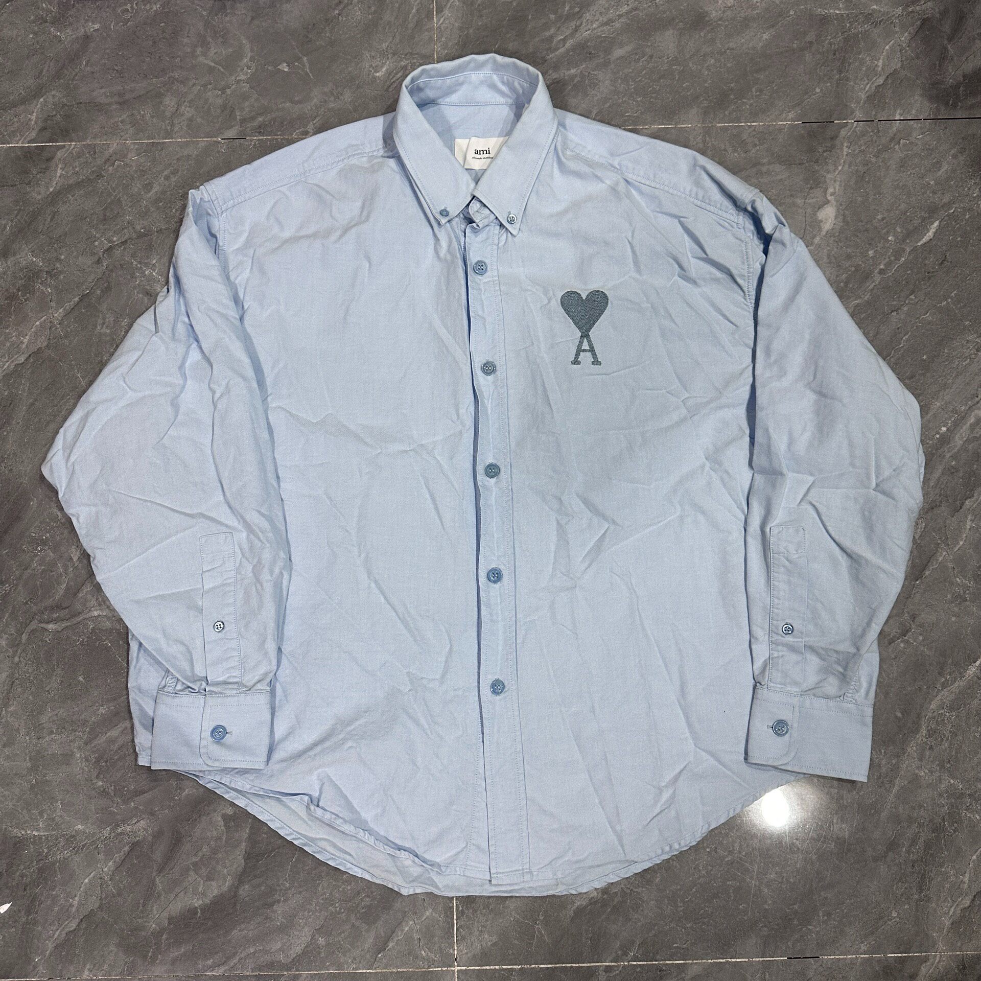 AMI Paris Light Blue Heart Shirt