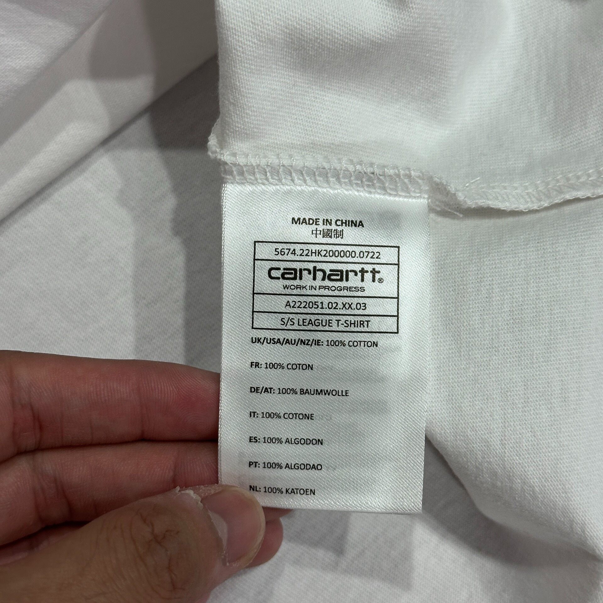 Carhartt Black Cursive Short-Sleeve Tee — back