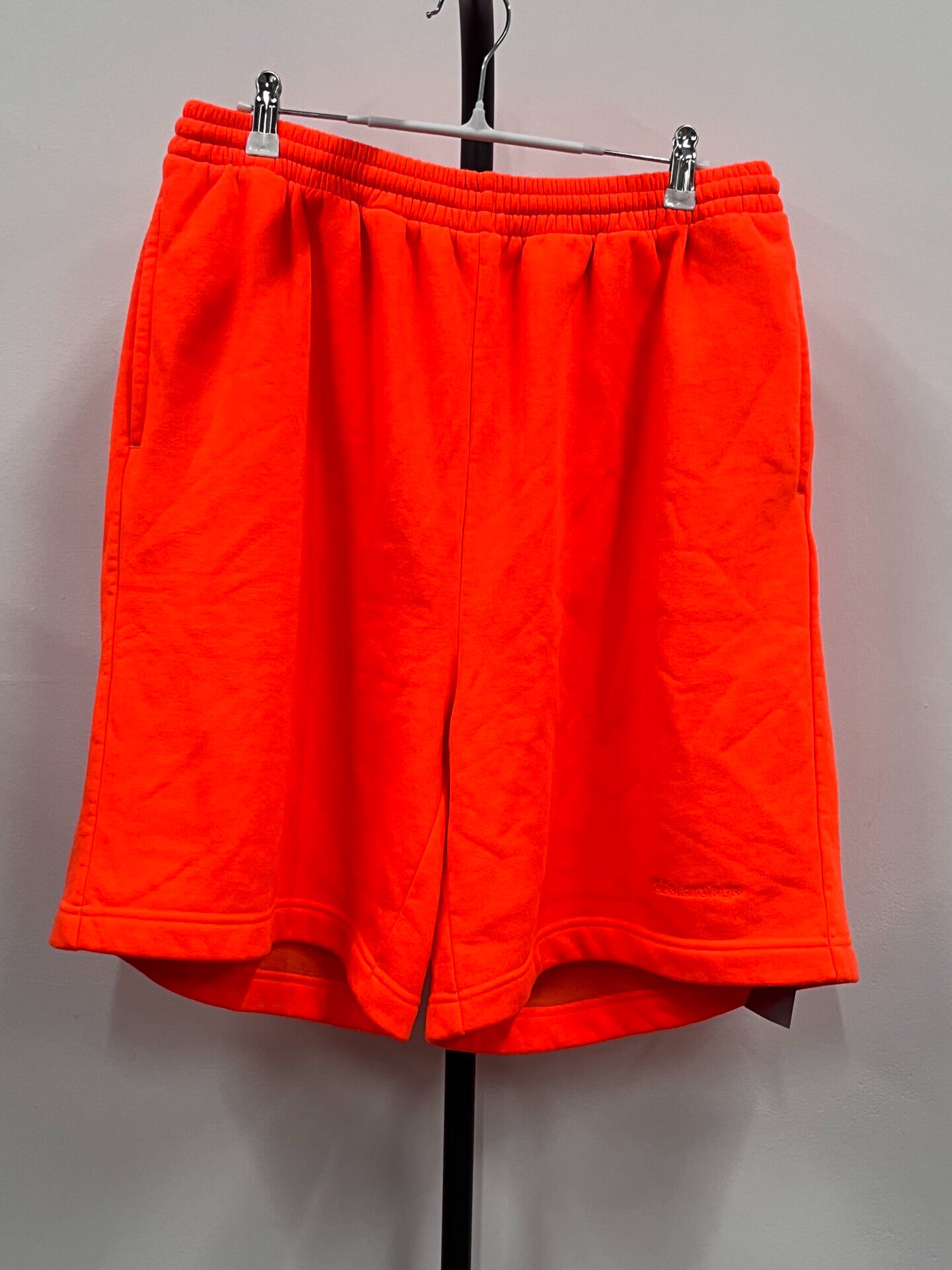 Balenciaga Neon Orange Sweat Shorts