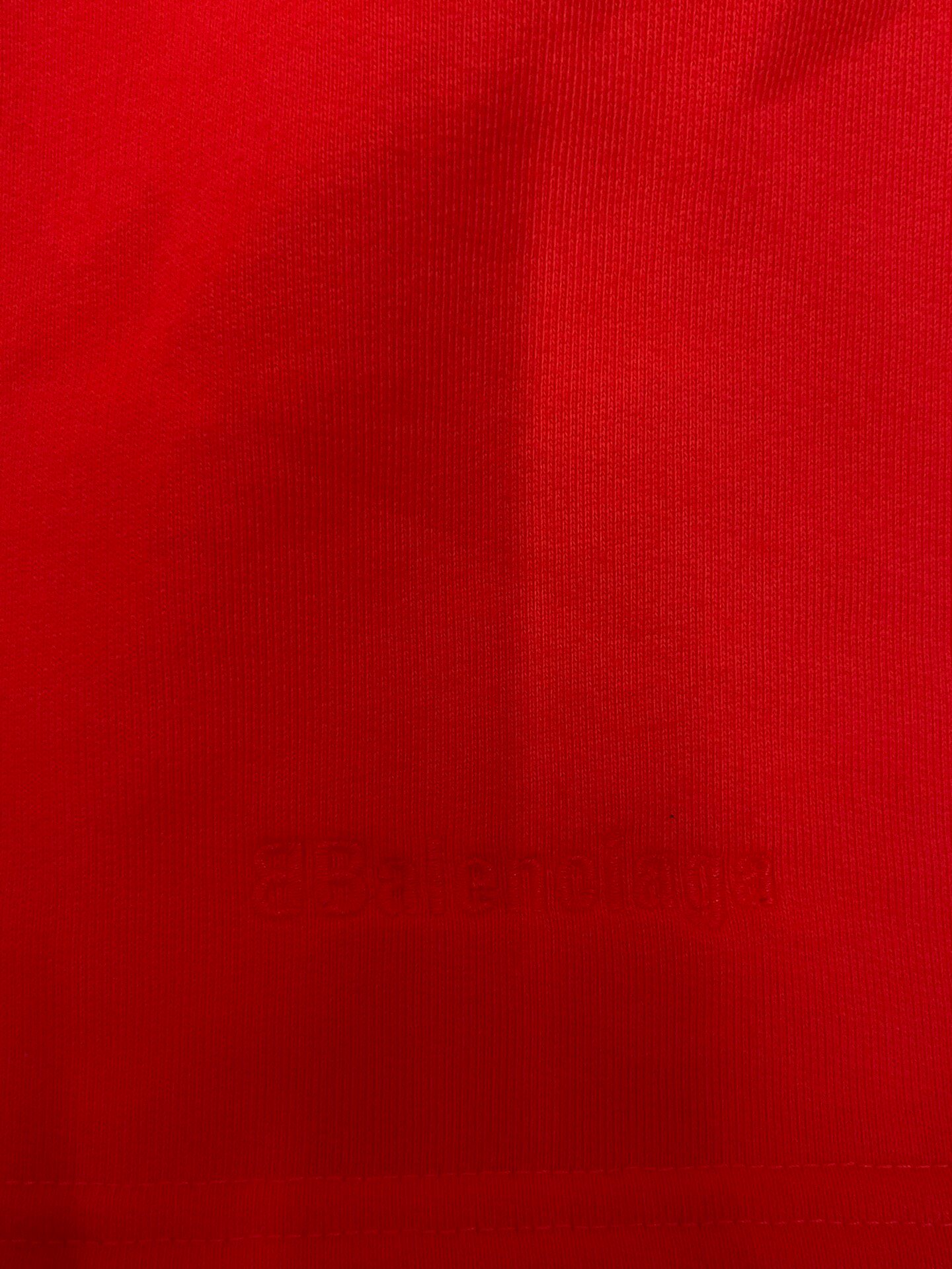 Balenciaga Neon Orange Sweat Shorts — detail
