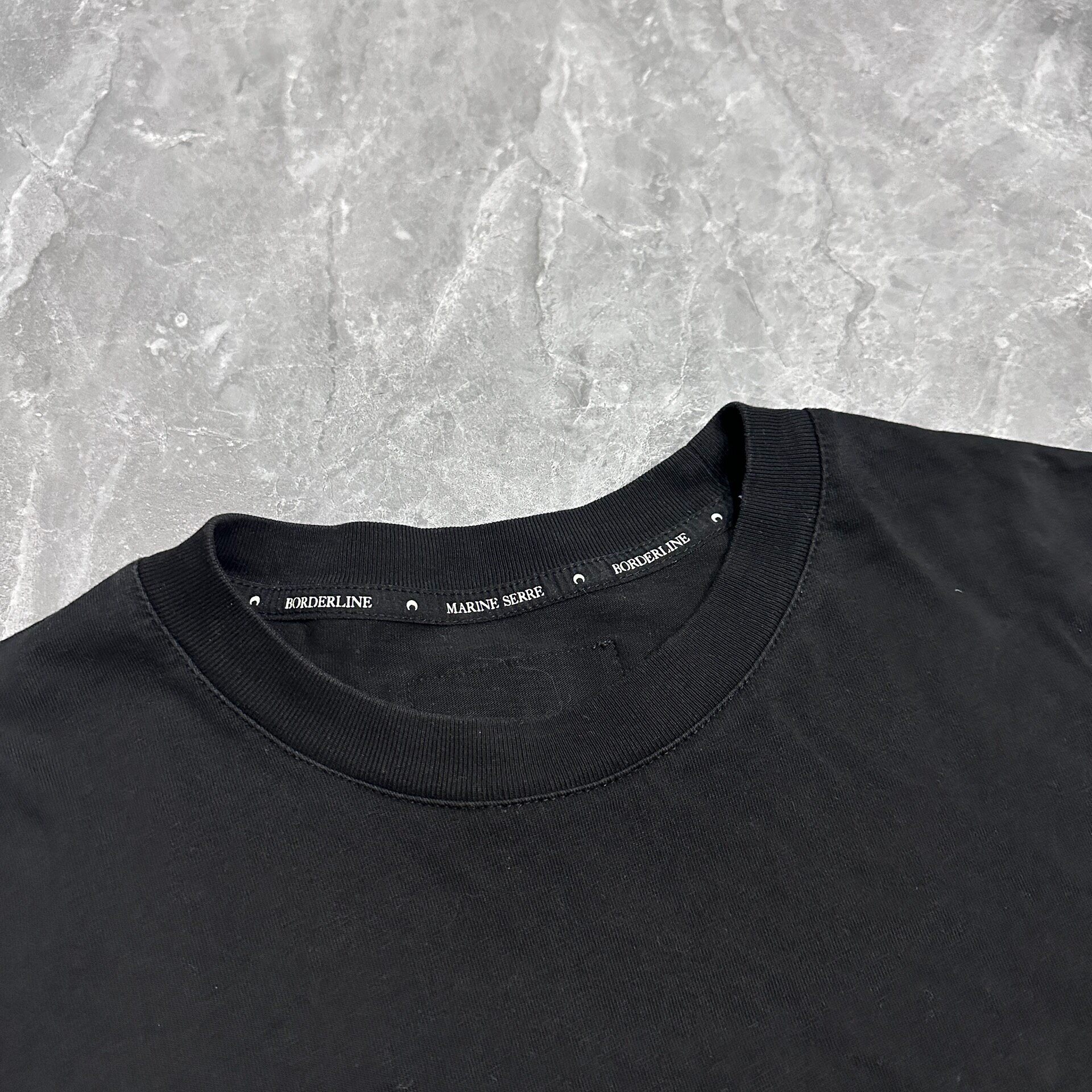 Marine Serre Black Moon Embroidered Top — back
