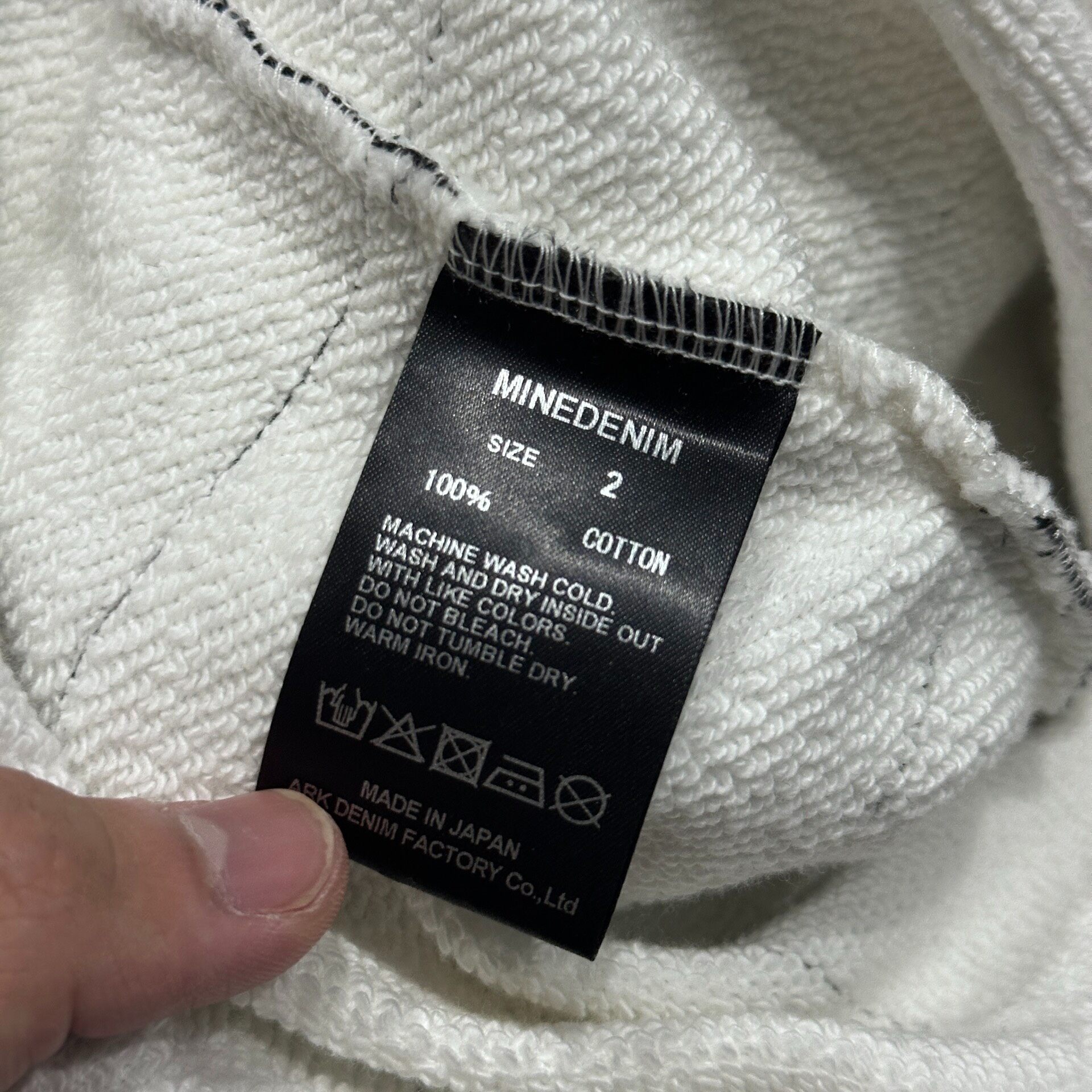 Minedenim Black White Striped Sweatshirt — back