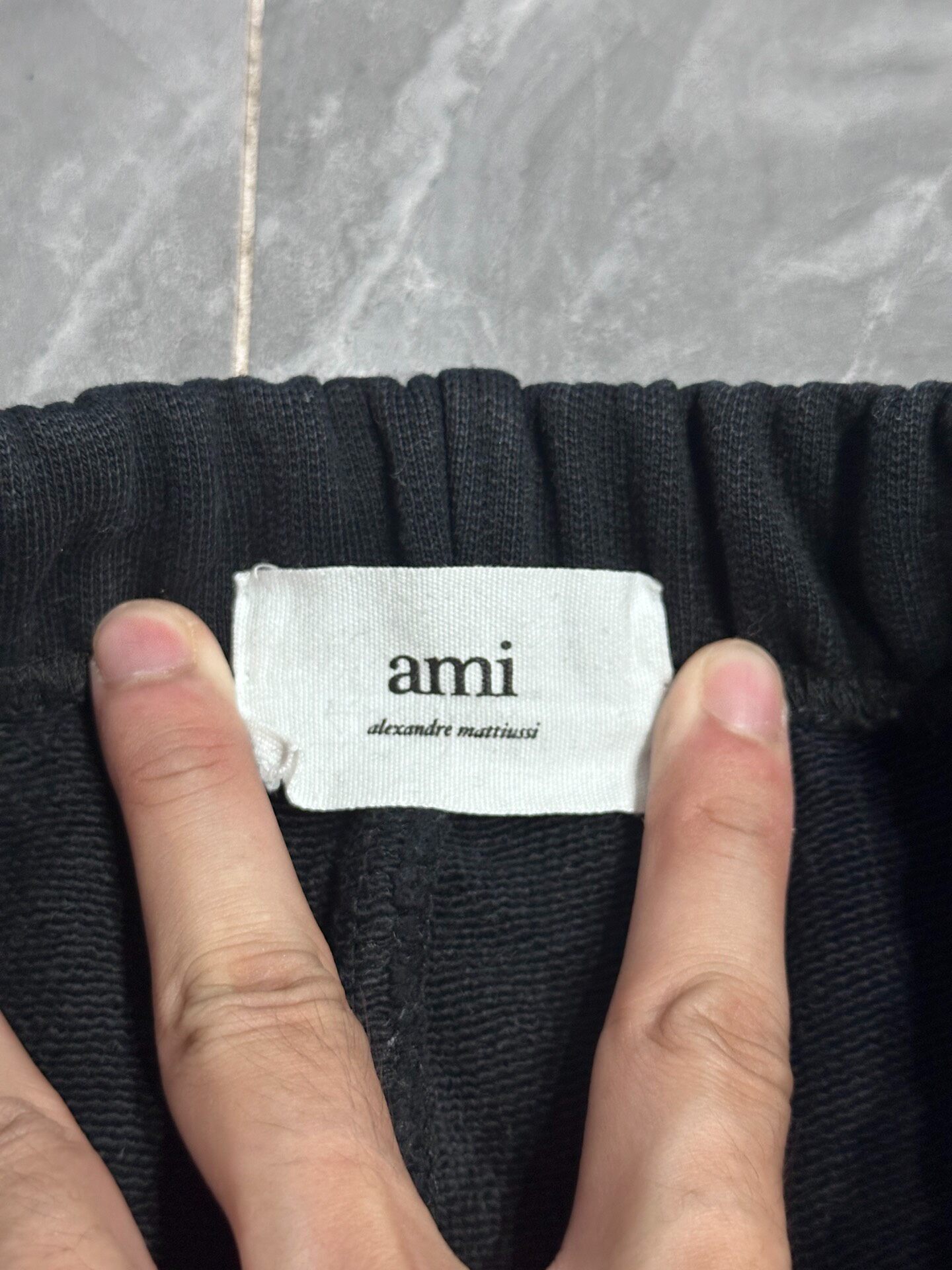 Ami Paris Black Heart Wide-leg Sweatpants — back