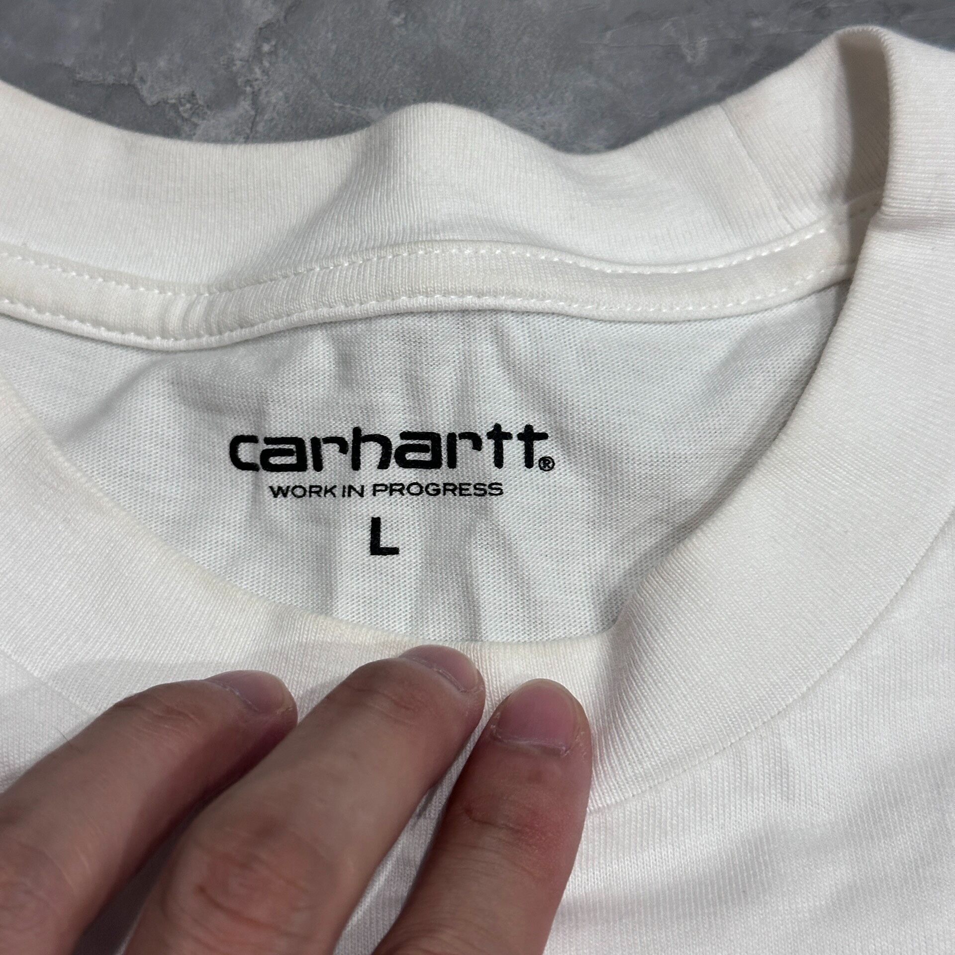 Carhartt White Long-Sleeve Shirt — back