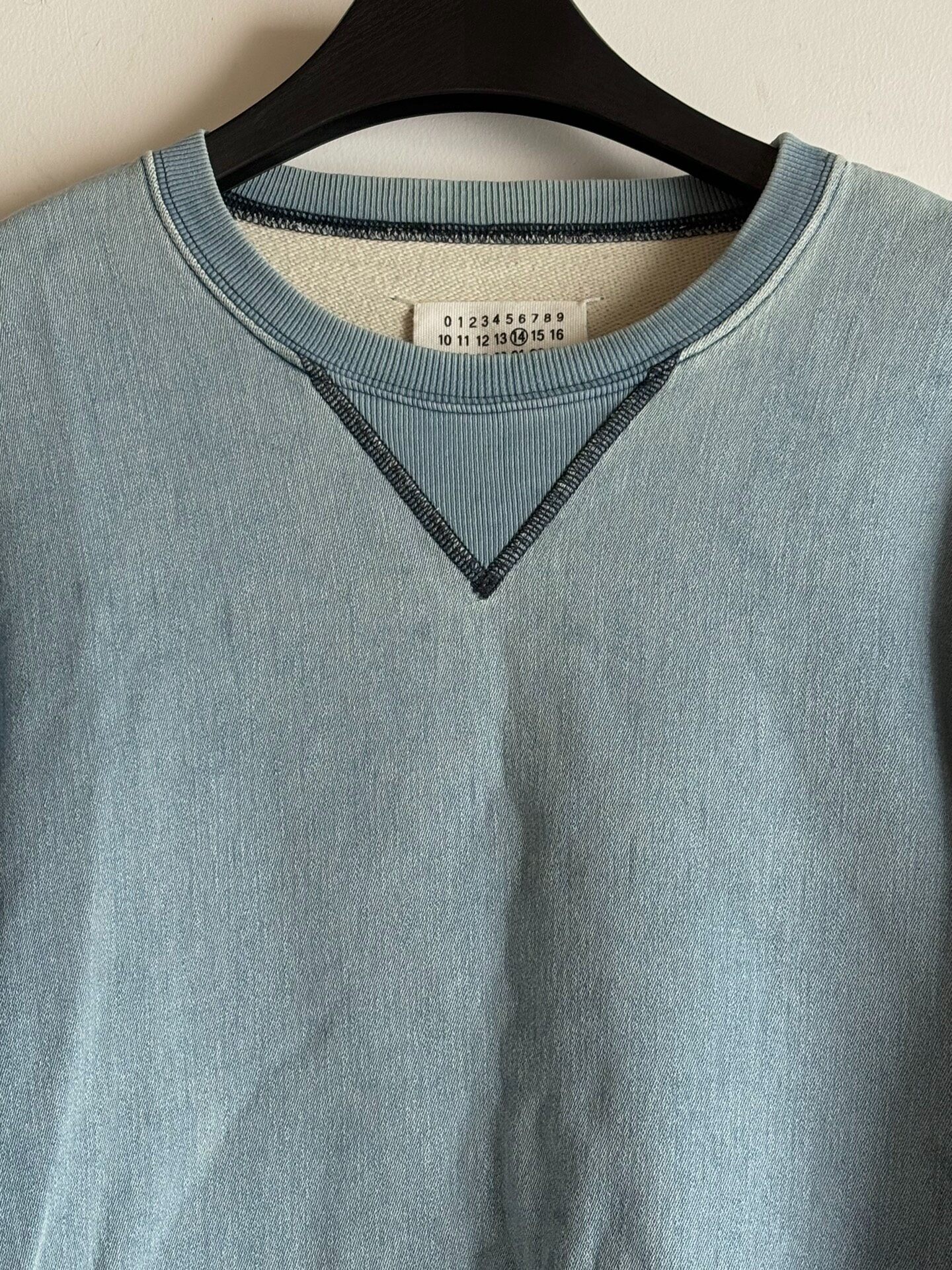 Maison Margiela 2016 Leather Patch Sweatshirt — detail