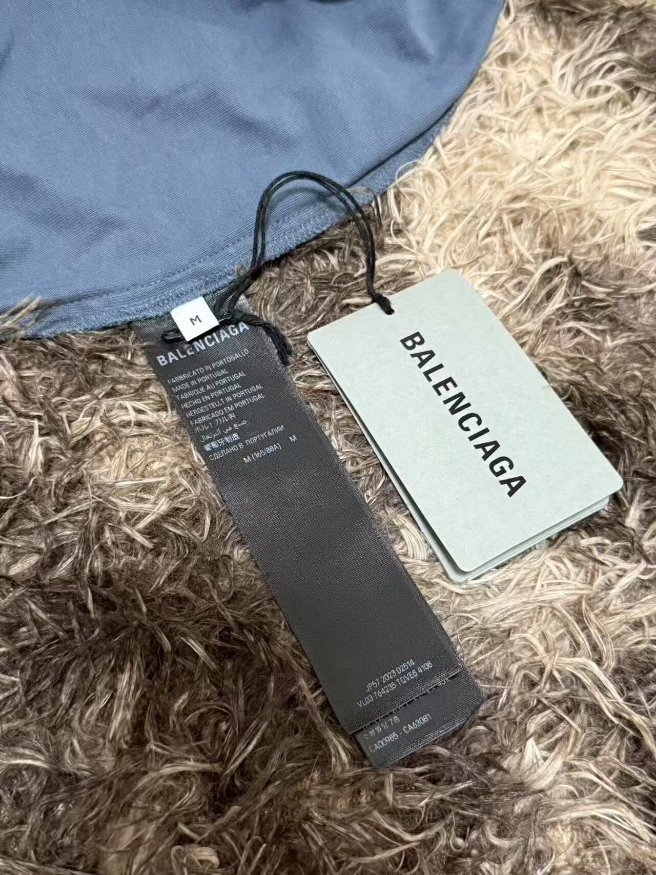 Balenciaga Faded Blue See Now Buy Now T-Shirt — back