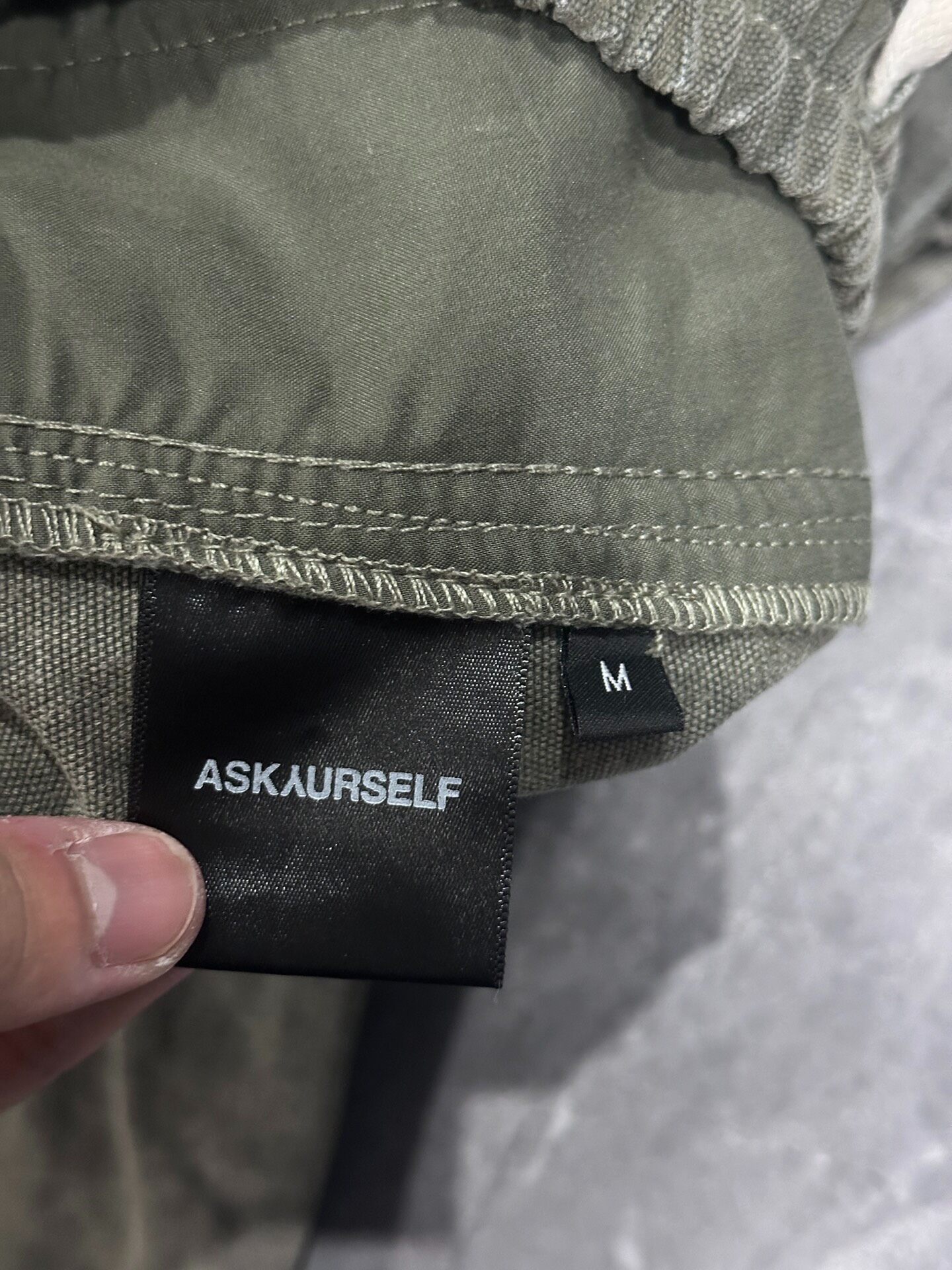 Askyurself Faded Green Cargo Pants — back