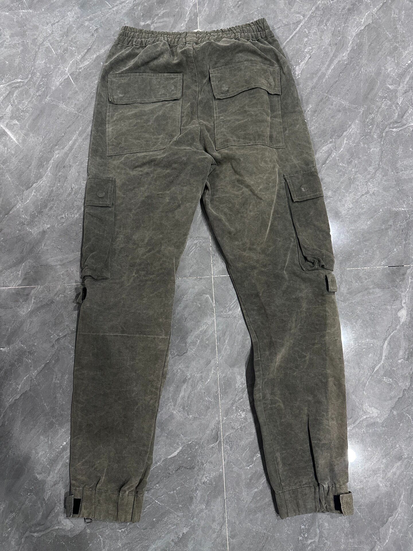 Askyurself Faded Green Cargo Pants — front