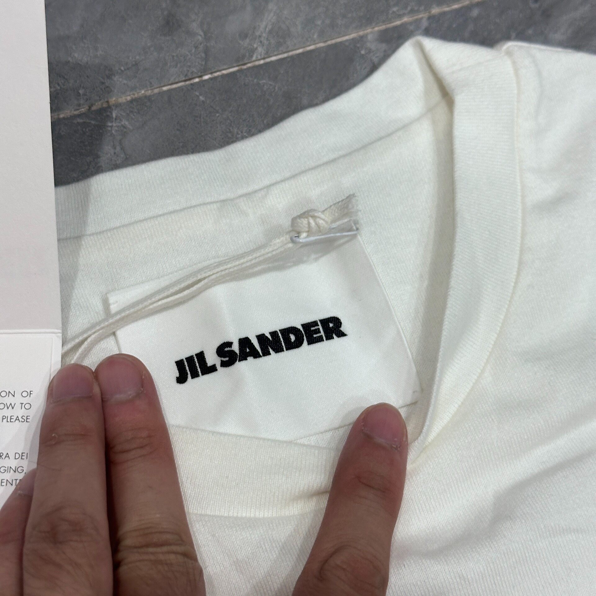 Jil Sander Cherry Long-Sleeve Top — label