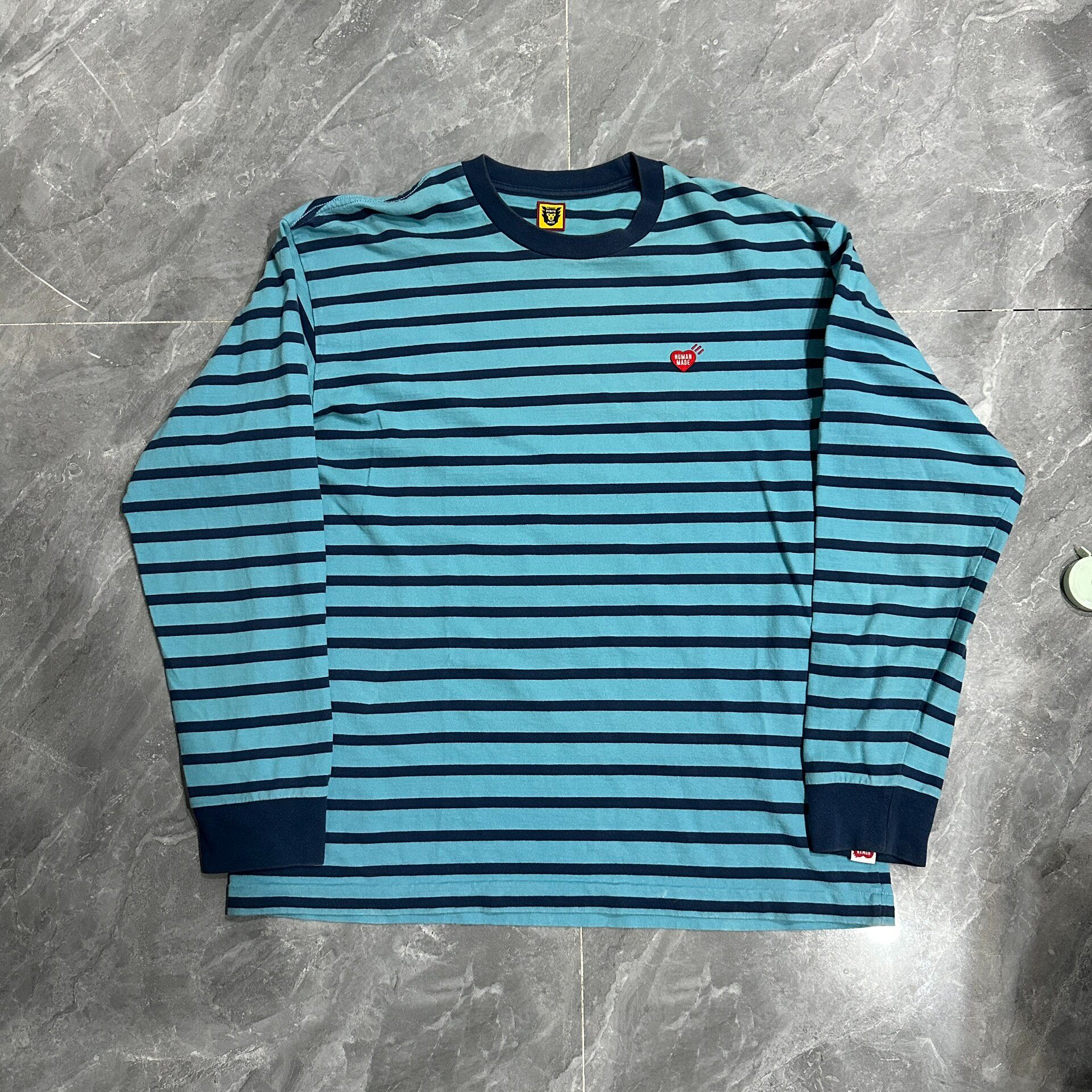 Human Made Blue Striped Heart Long Sleeve