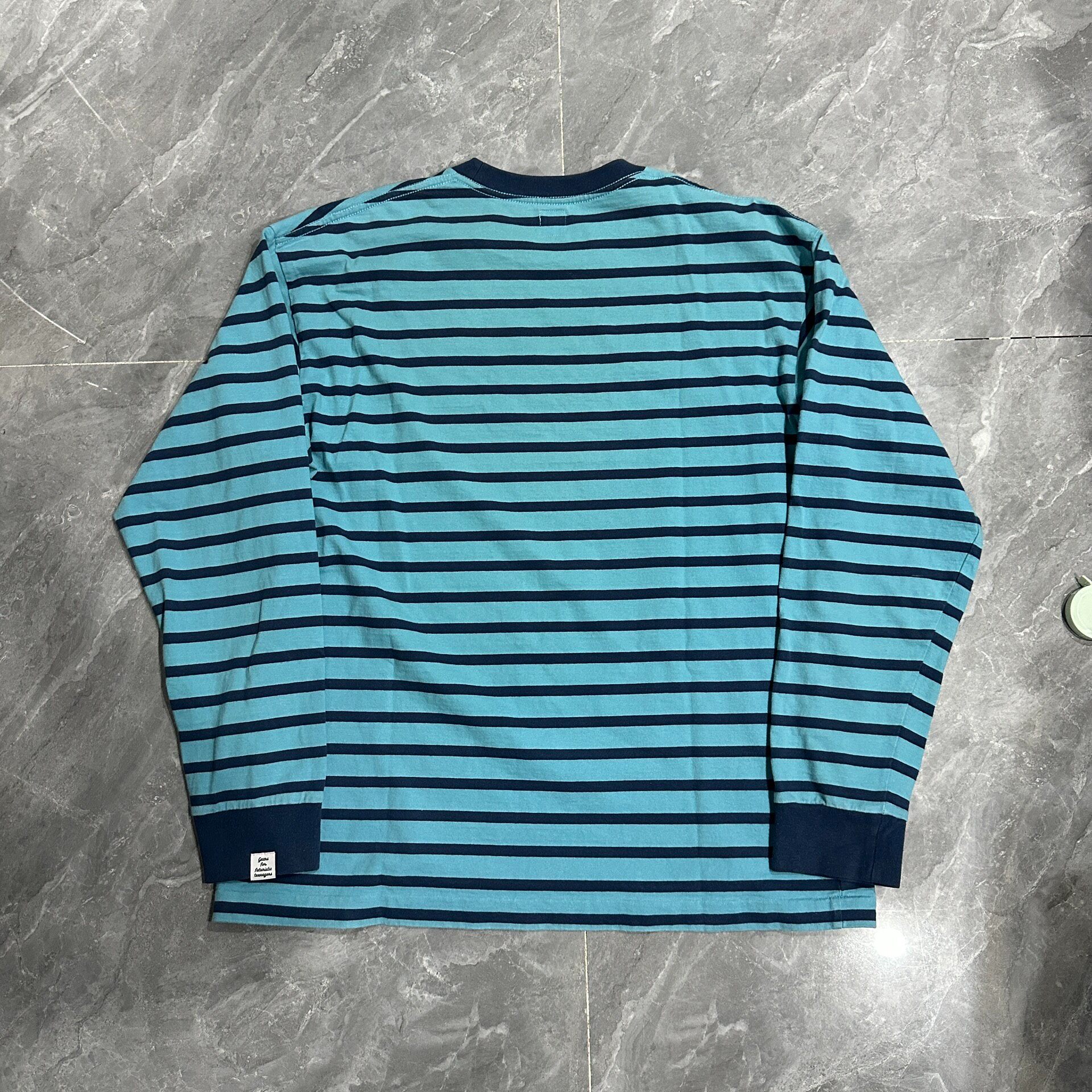 Human Made Blue Striped Heart Long Sleeve — front