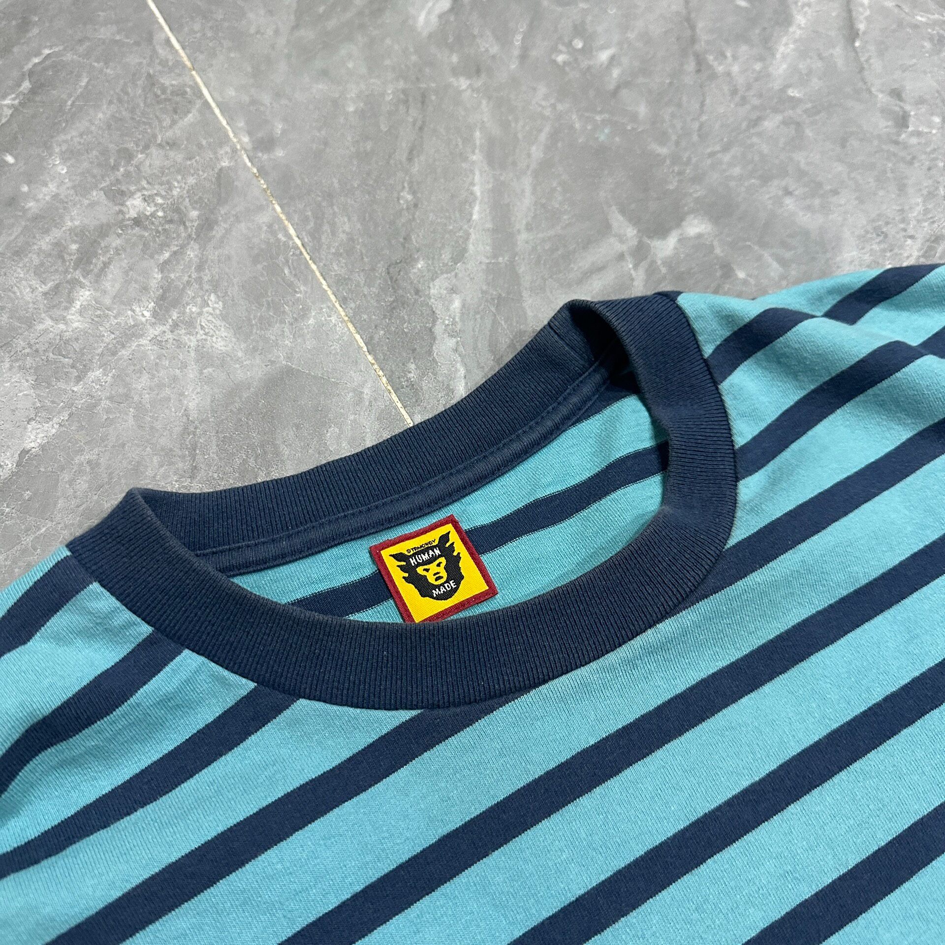 Human Made Blue Striped Heart Long Sleeve — back