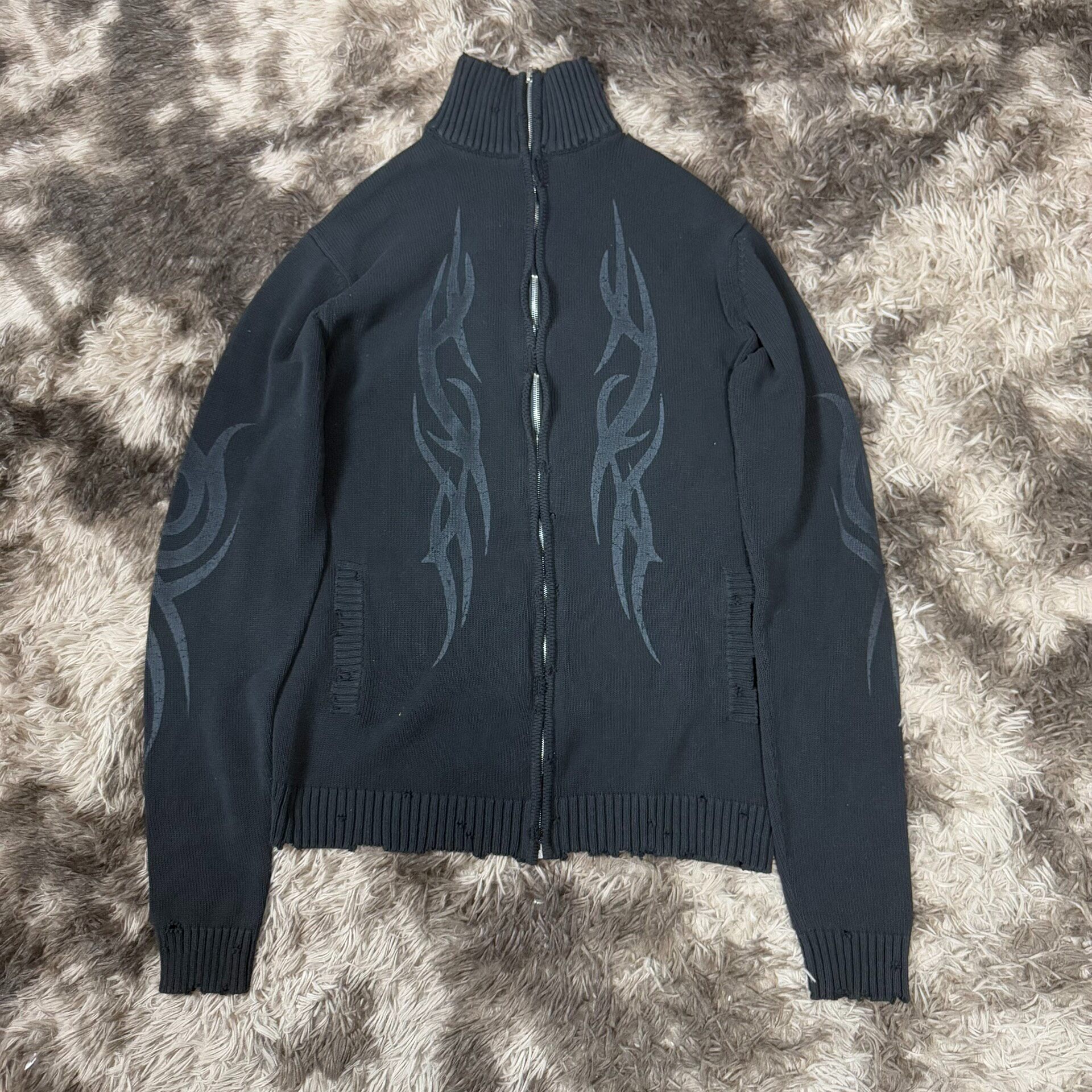 Balenciaga 24FW Dragon Motif Zip Sweater