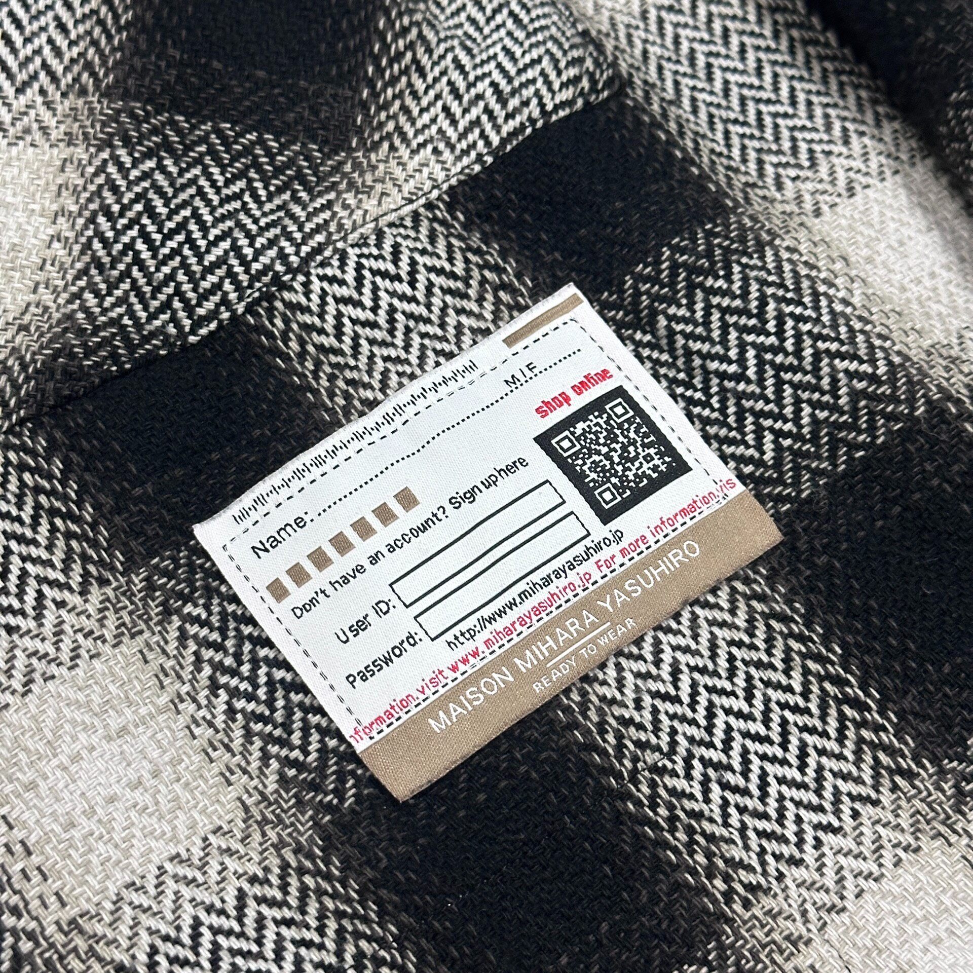 Maison Mihara Yasuhiro Plaid Distressed Shirt — detail