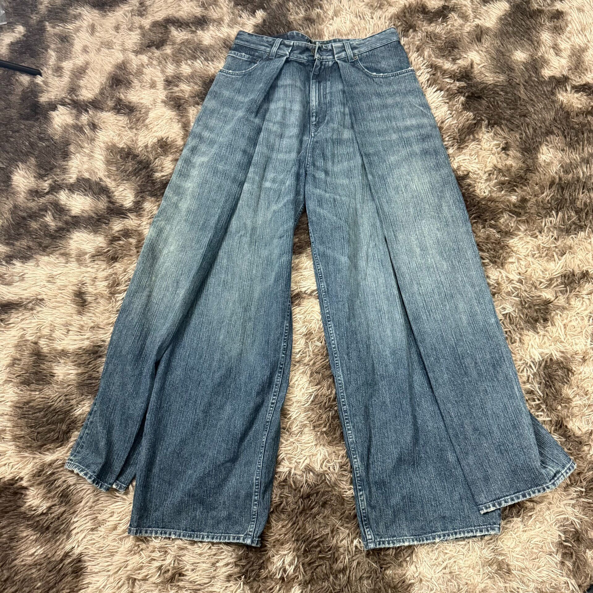 Balenciaga 23FW Double-Layer Fake Two-Piece Jeans