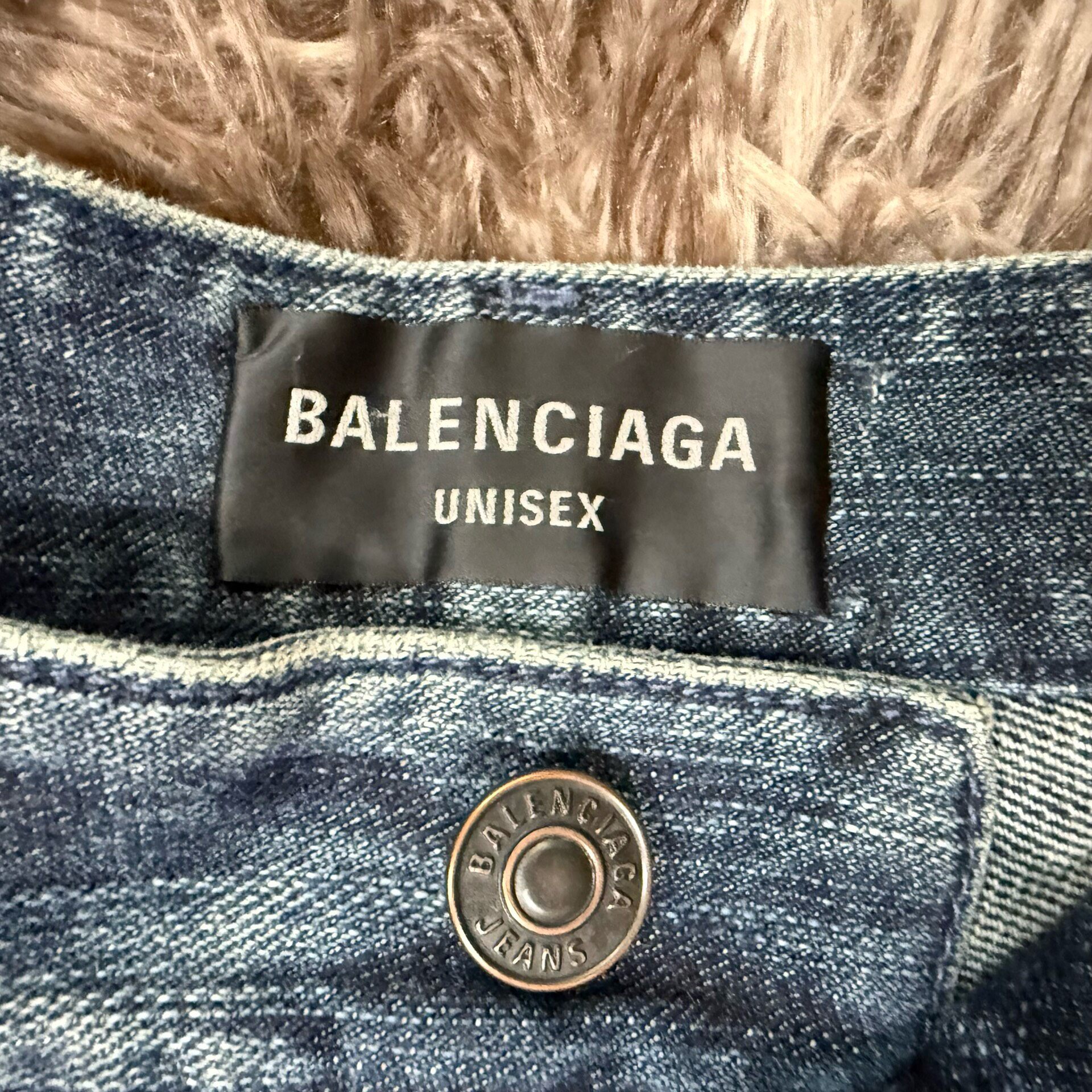 Balenciaga 23FW Double-Layer Fake Two-Piece Jeans — front