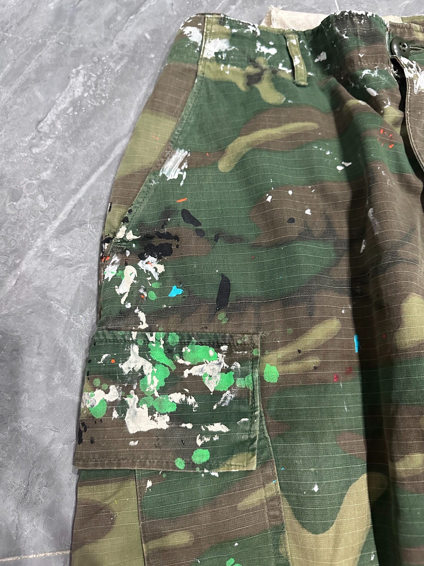 Gallery Dept Camo Leopard Flared Jeans — back