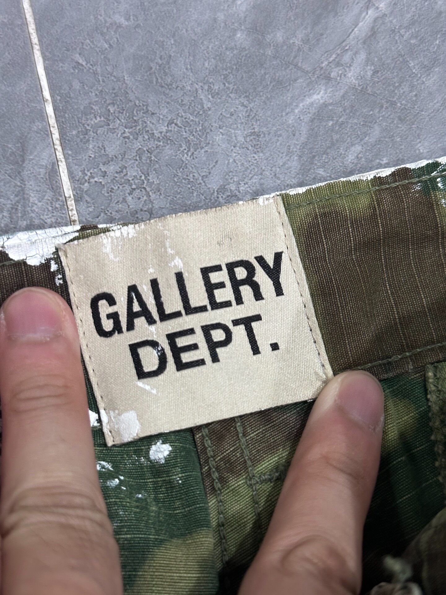 Gallery Dept Camo Leopard Flared Jeans — label